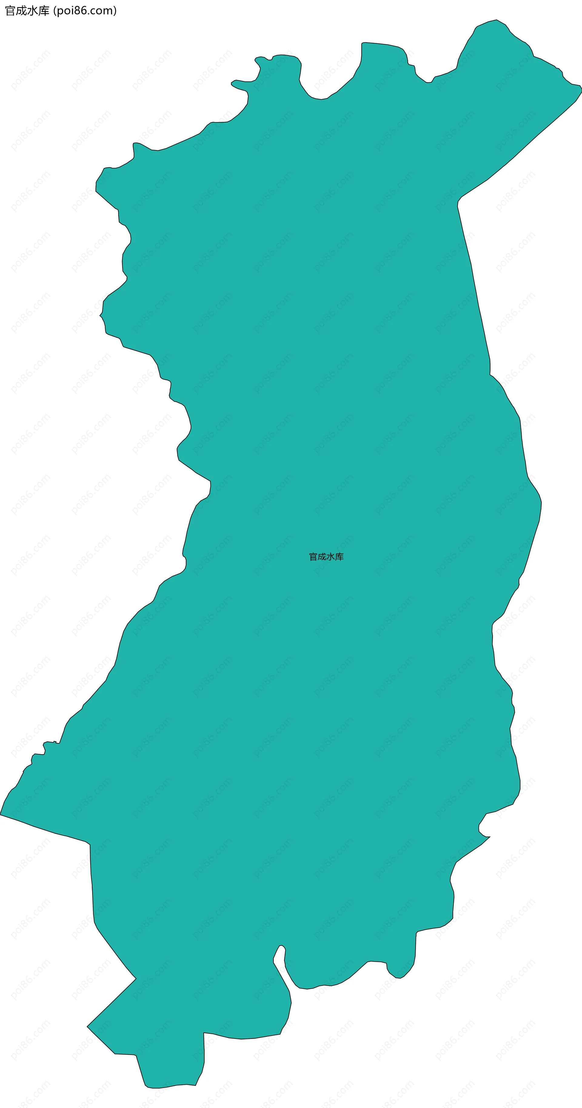 官成水库边界地图