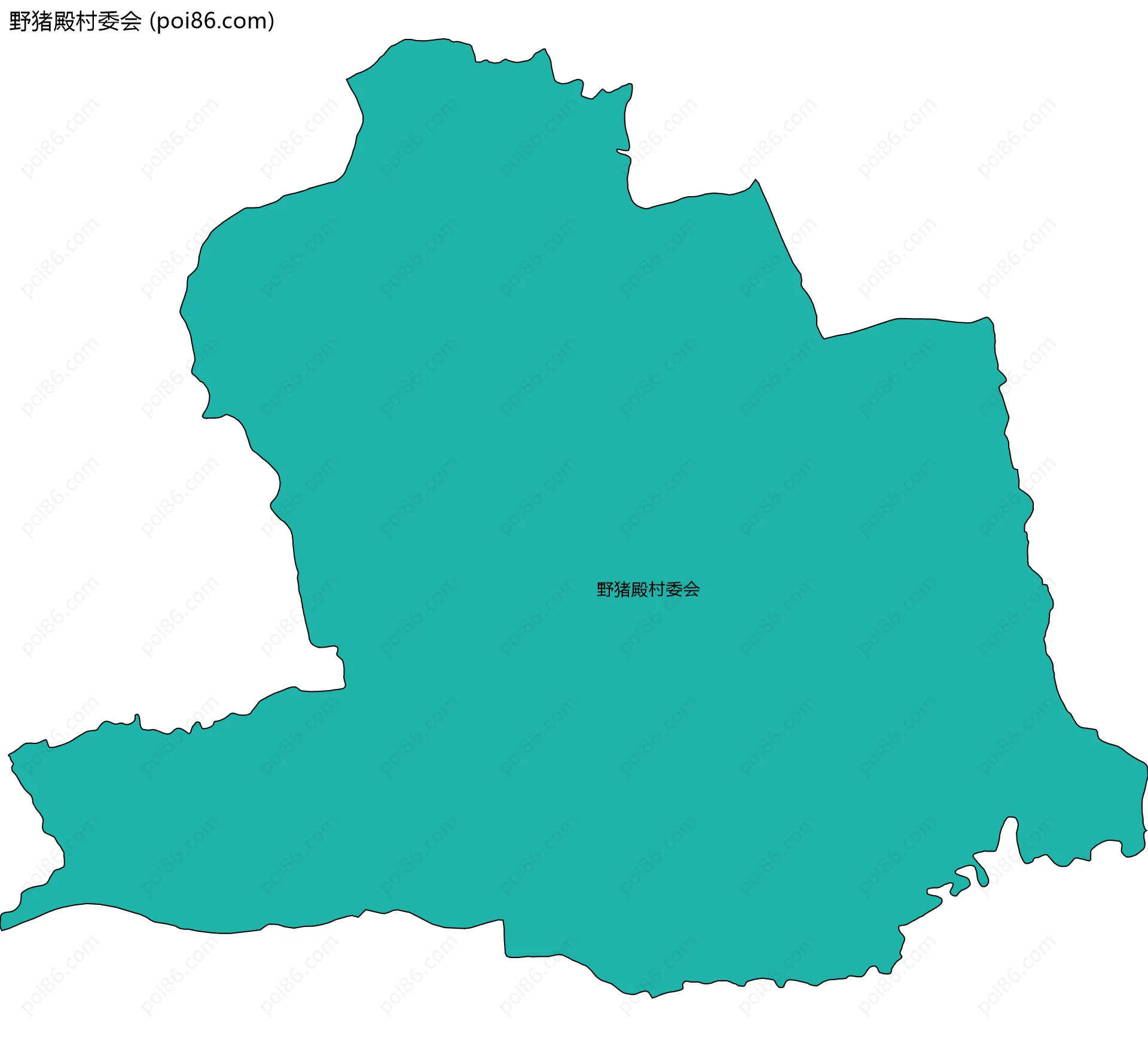 野猪殿村委会边界地图