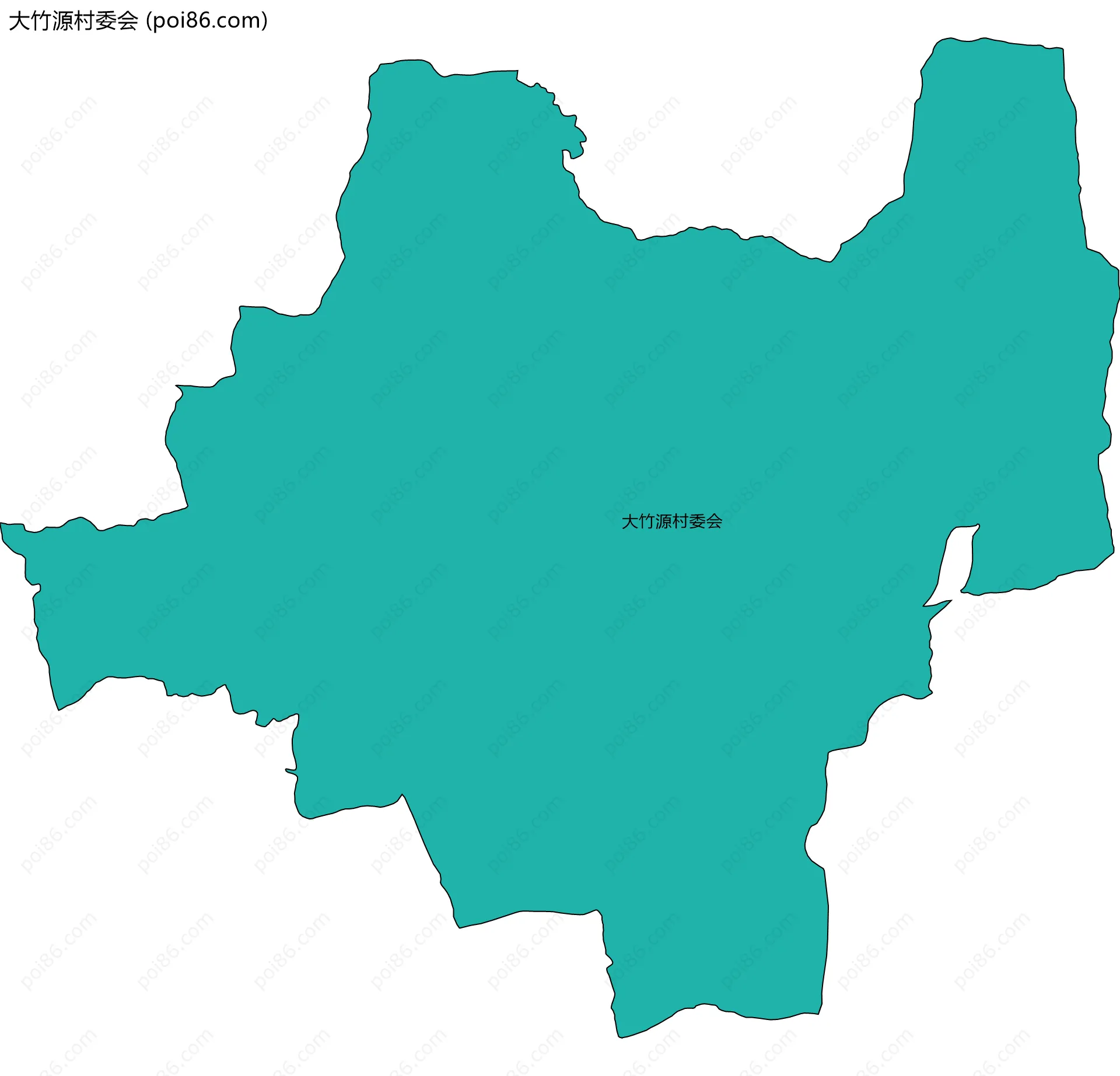 大竹源村委会边界地图