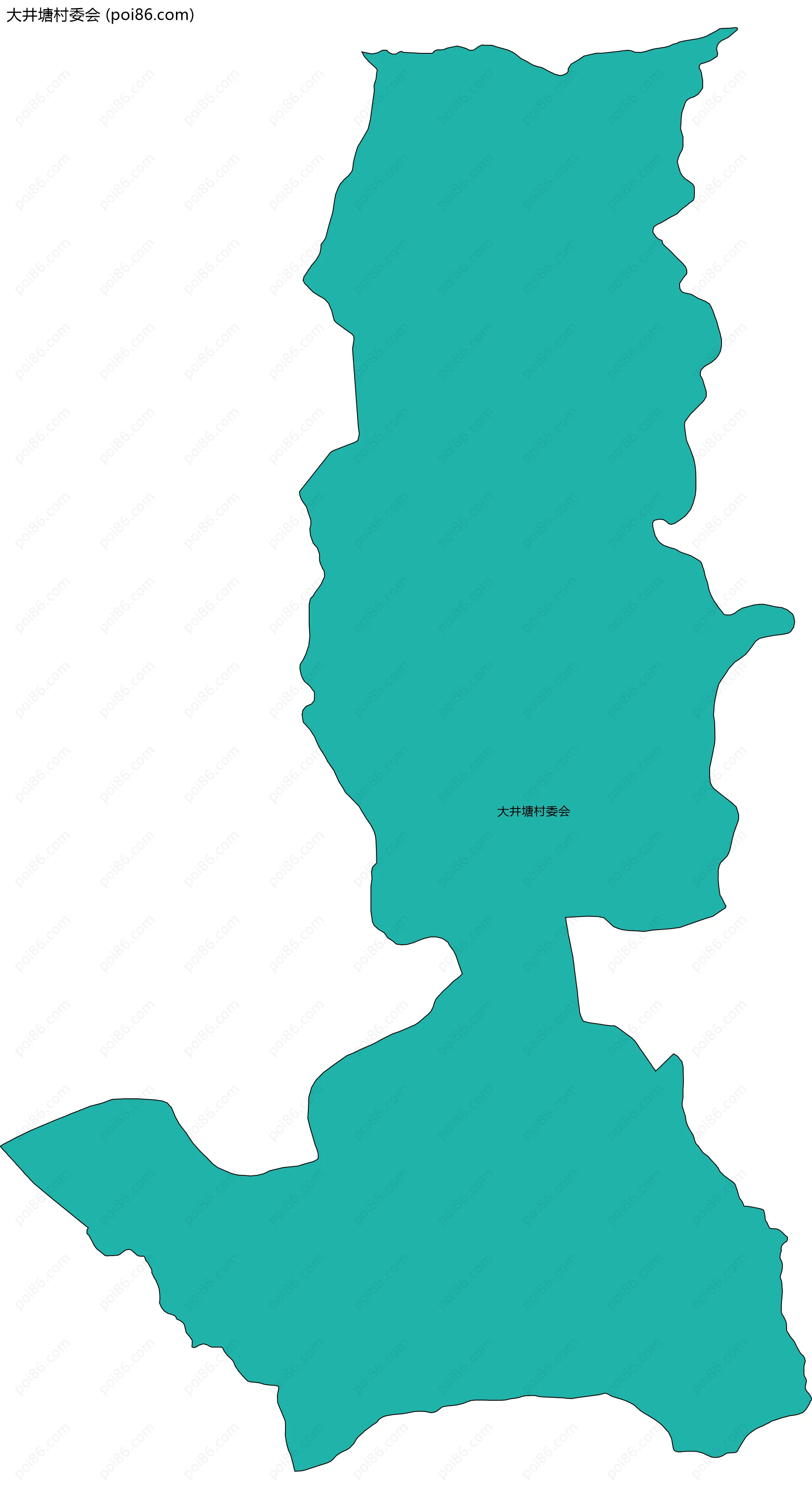 大井塘村委会边界地图