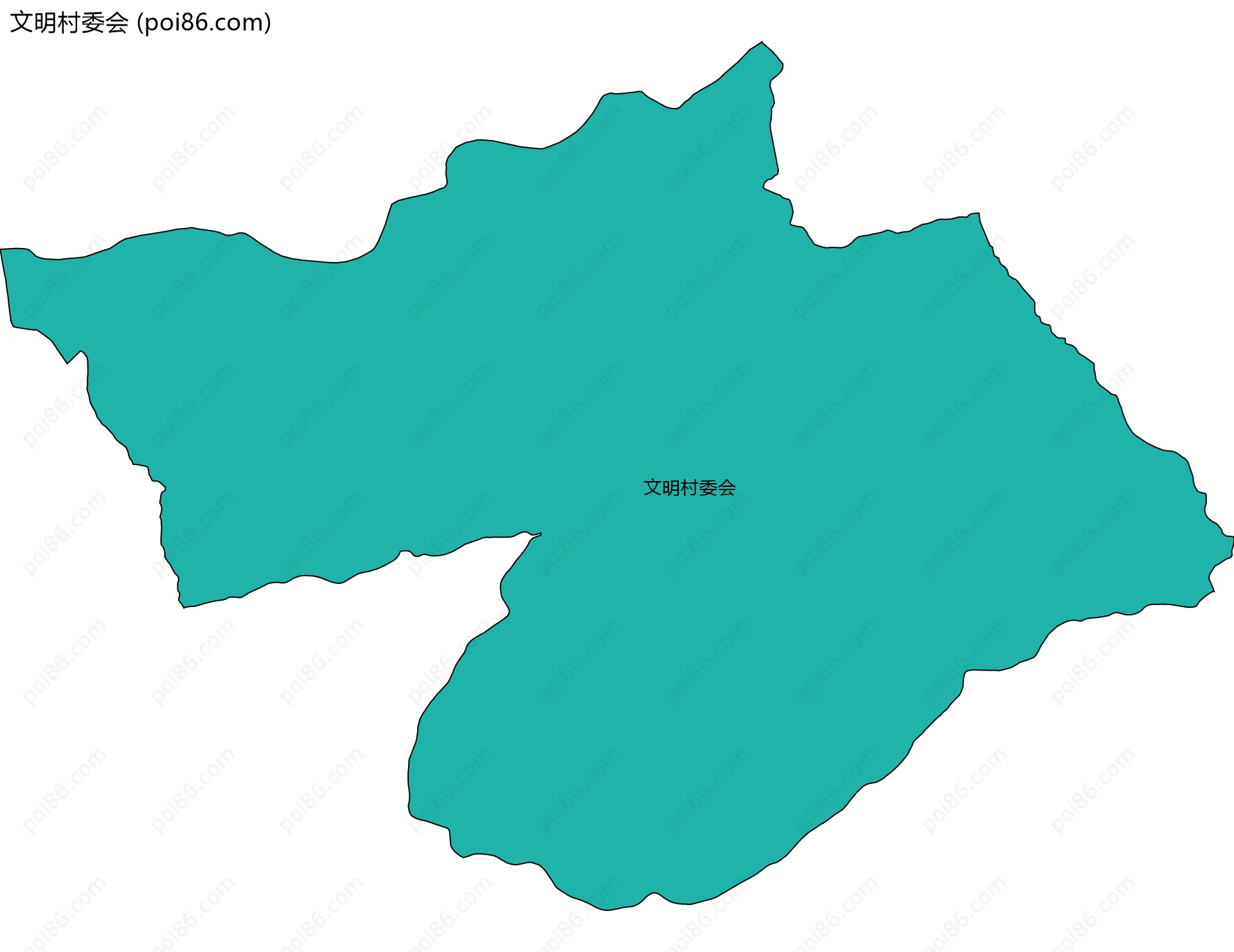 文明村委会边界地图