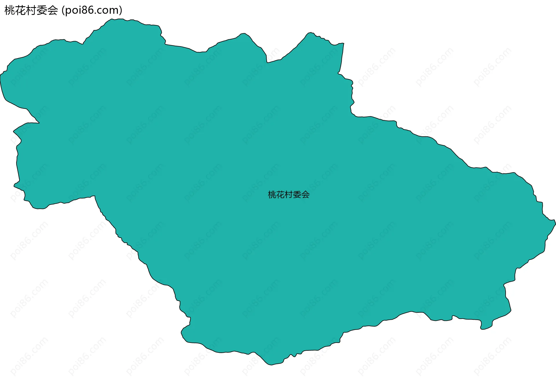 桃花村委会边界地图