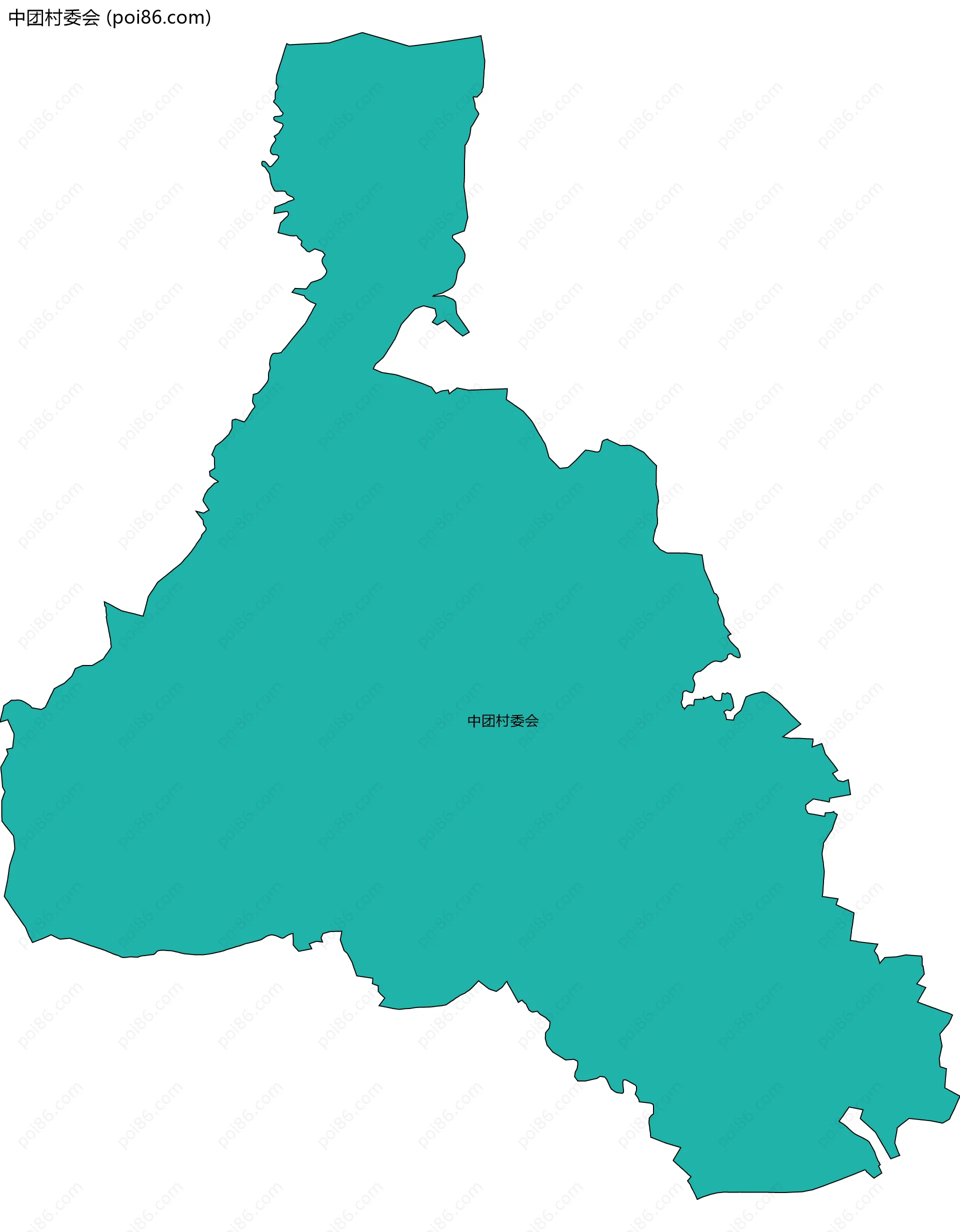 中团村委会边界地图