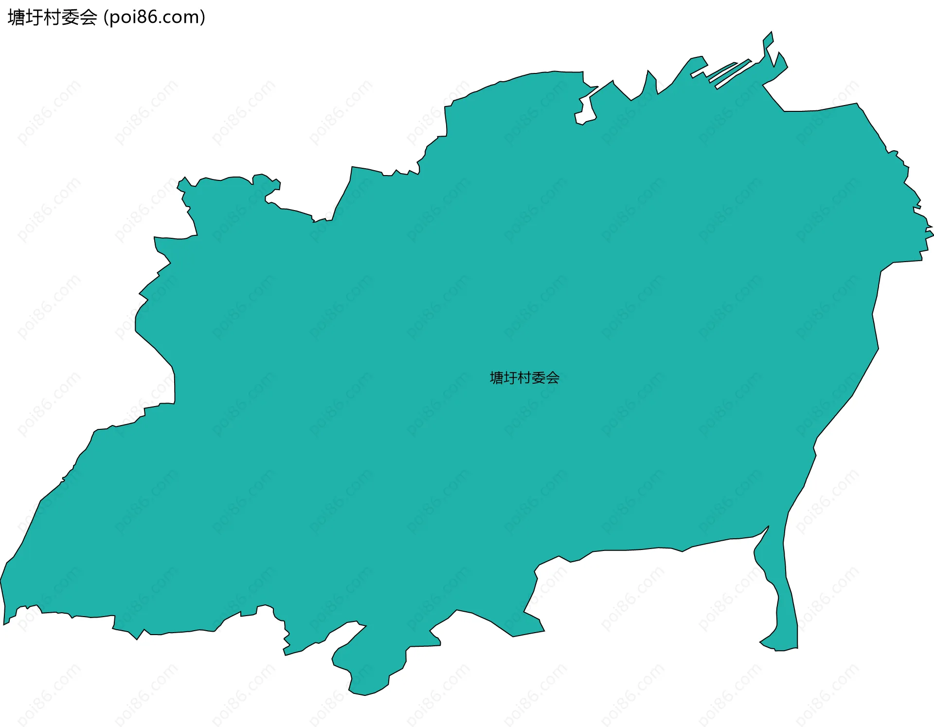 塘圩村委会边界地图