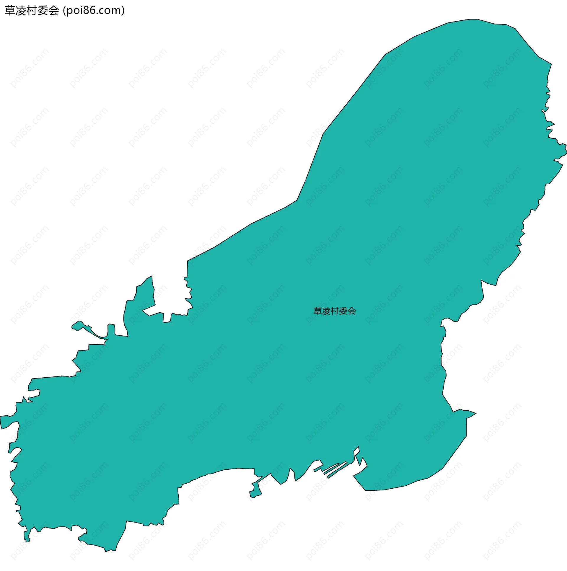 草凌村委会边界地图