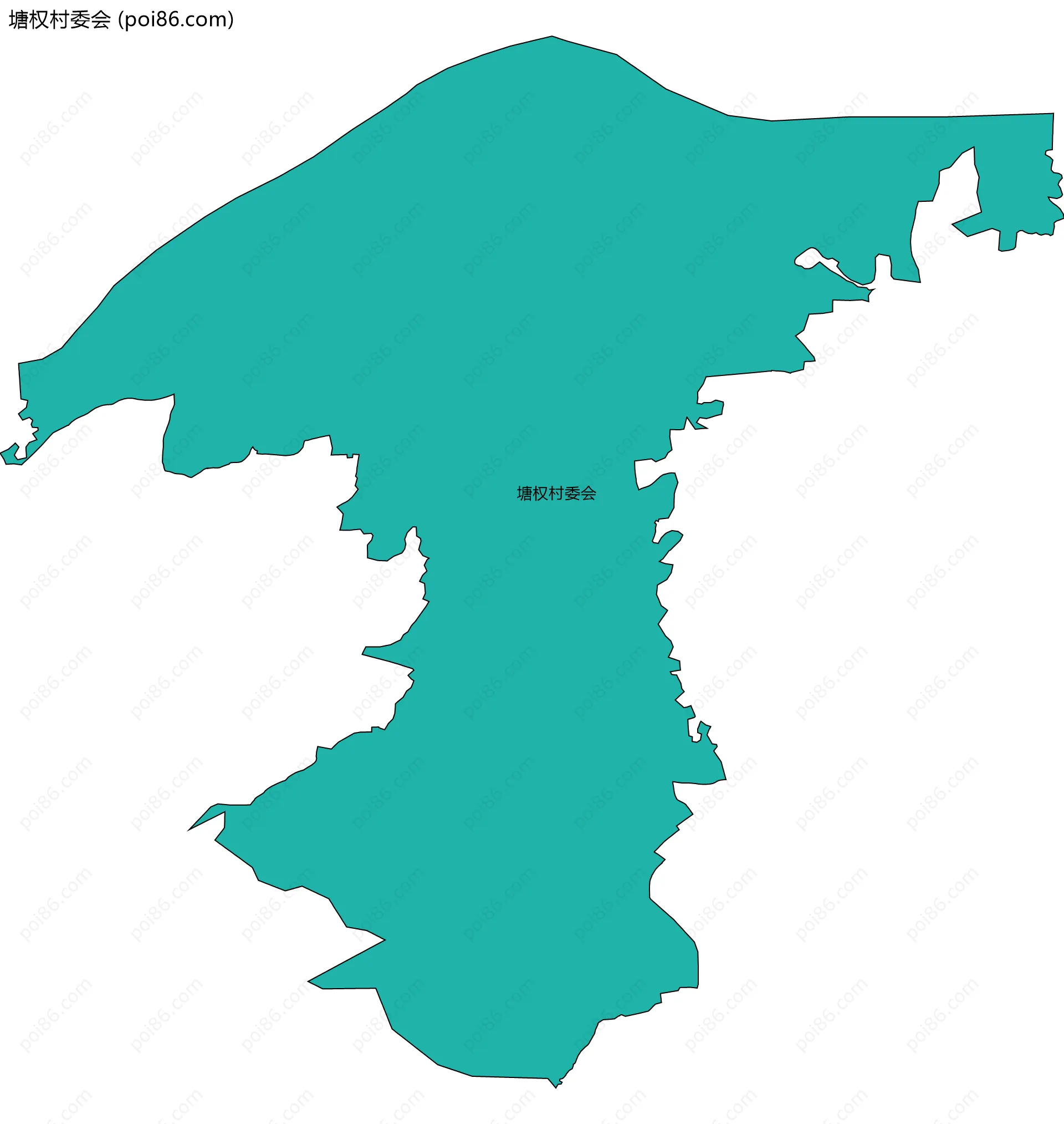 塘权村委会边界地图