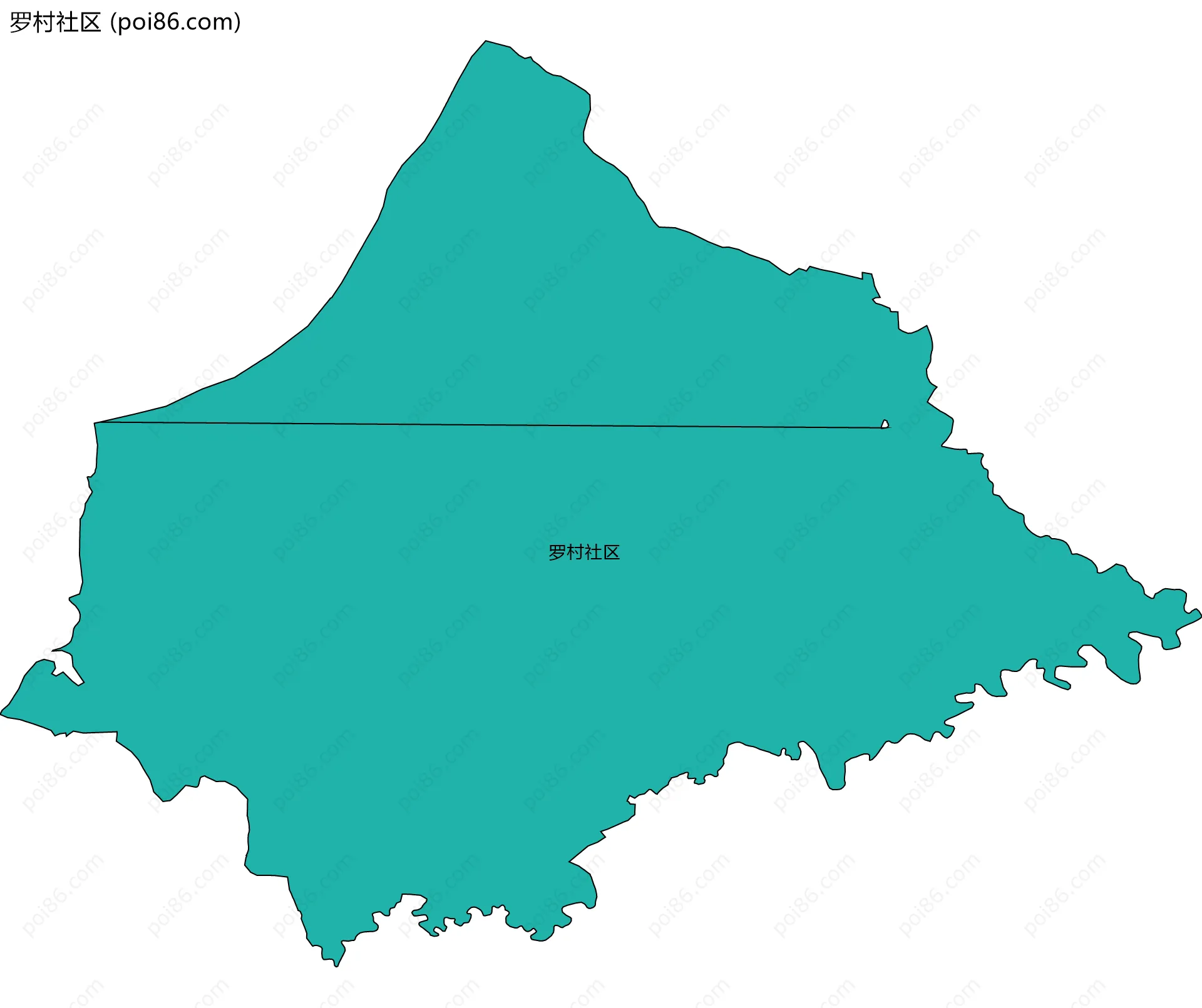 罗村社区边界地图