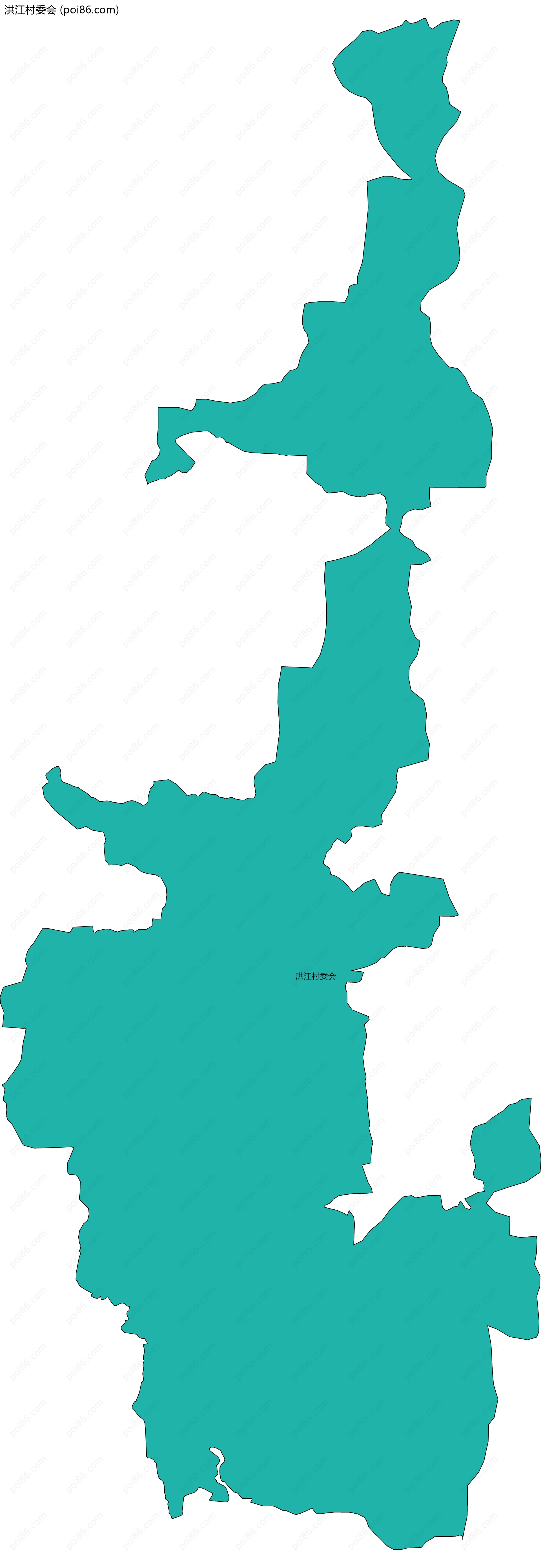 洪江村委会边界地图