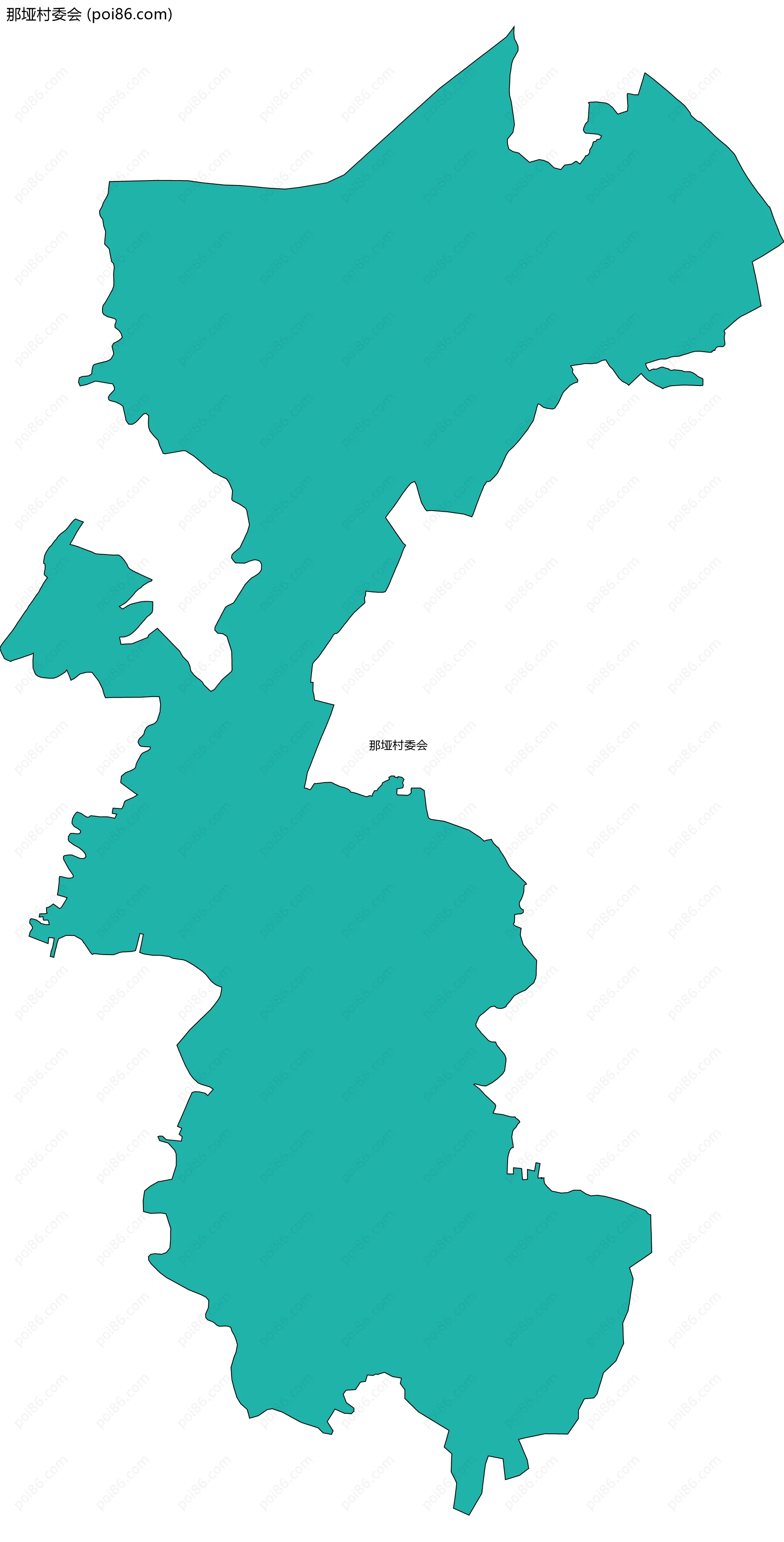 那垭村委会边界地图