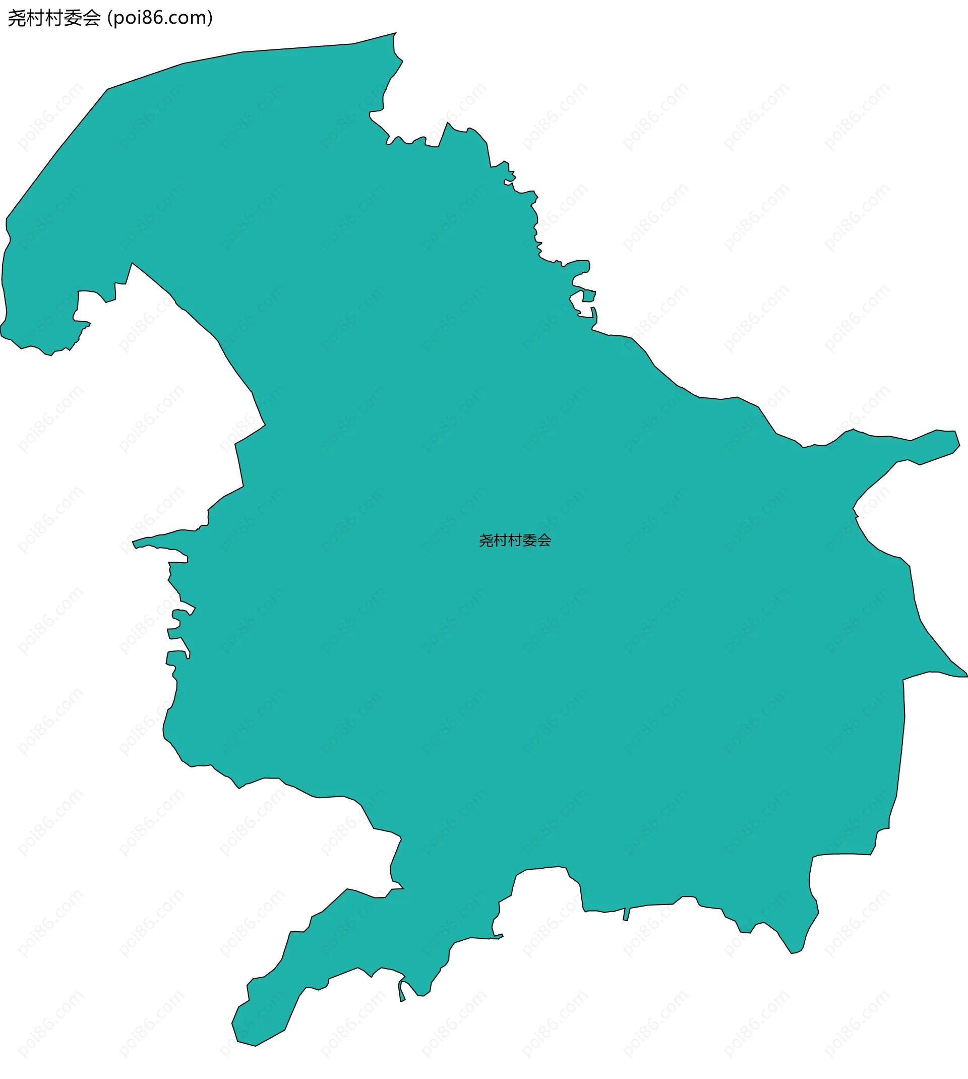 尧村村委会边界地图