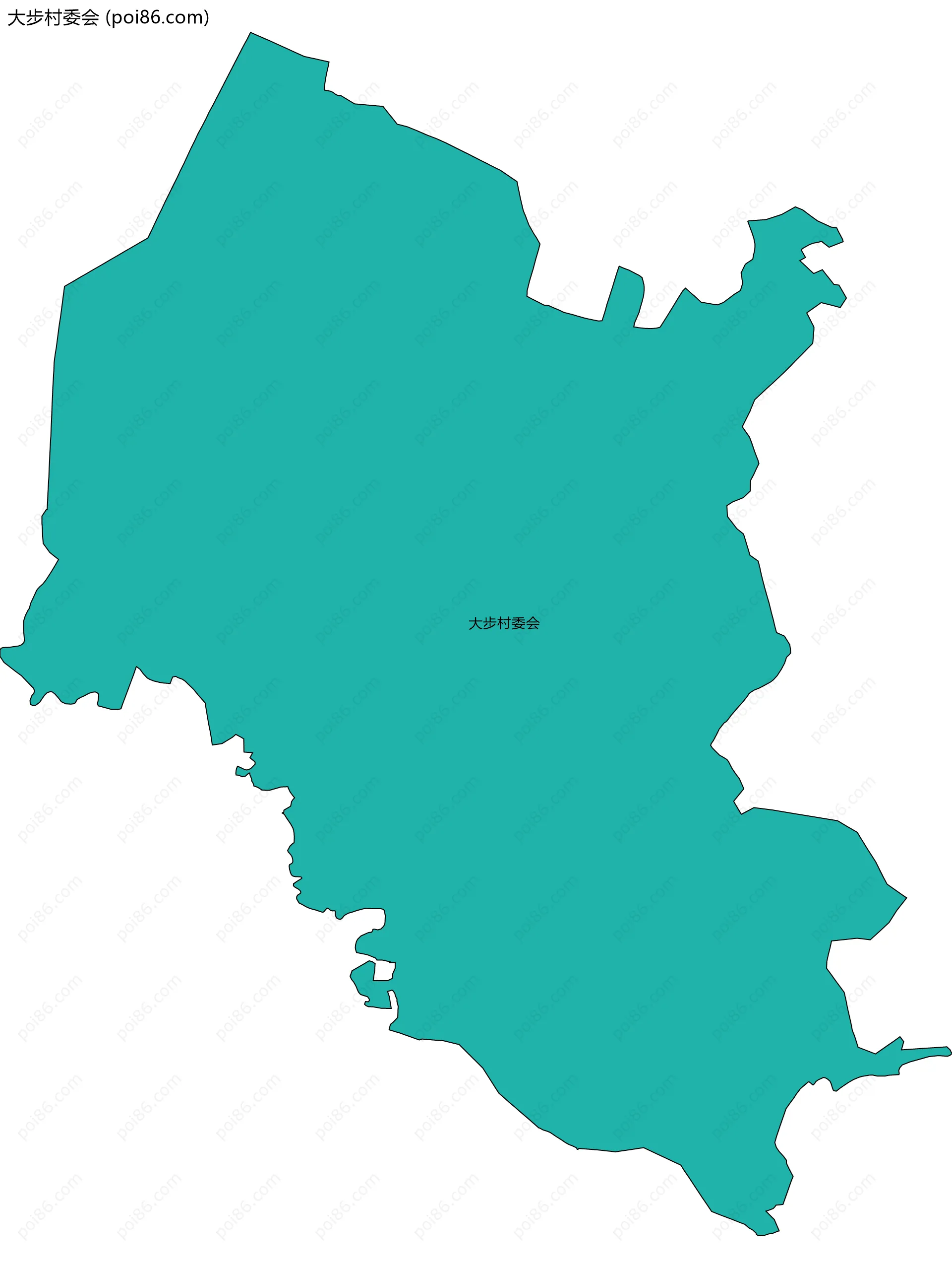 大步村委会边界地图