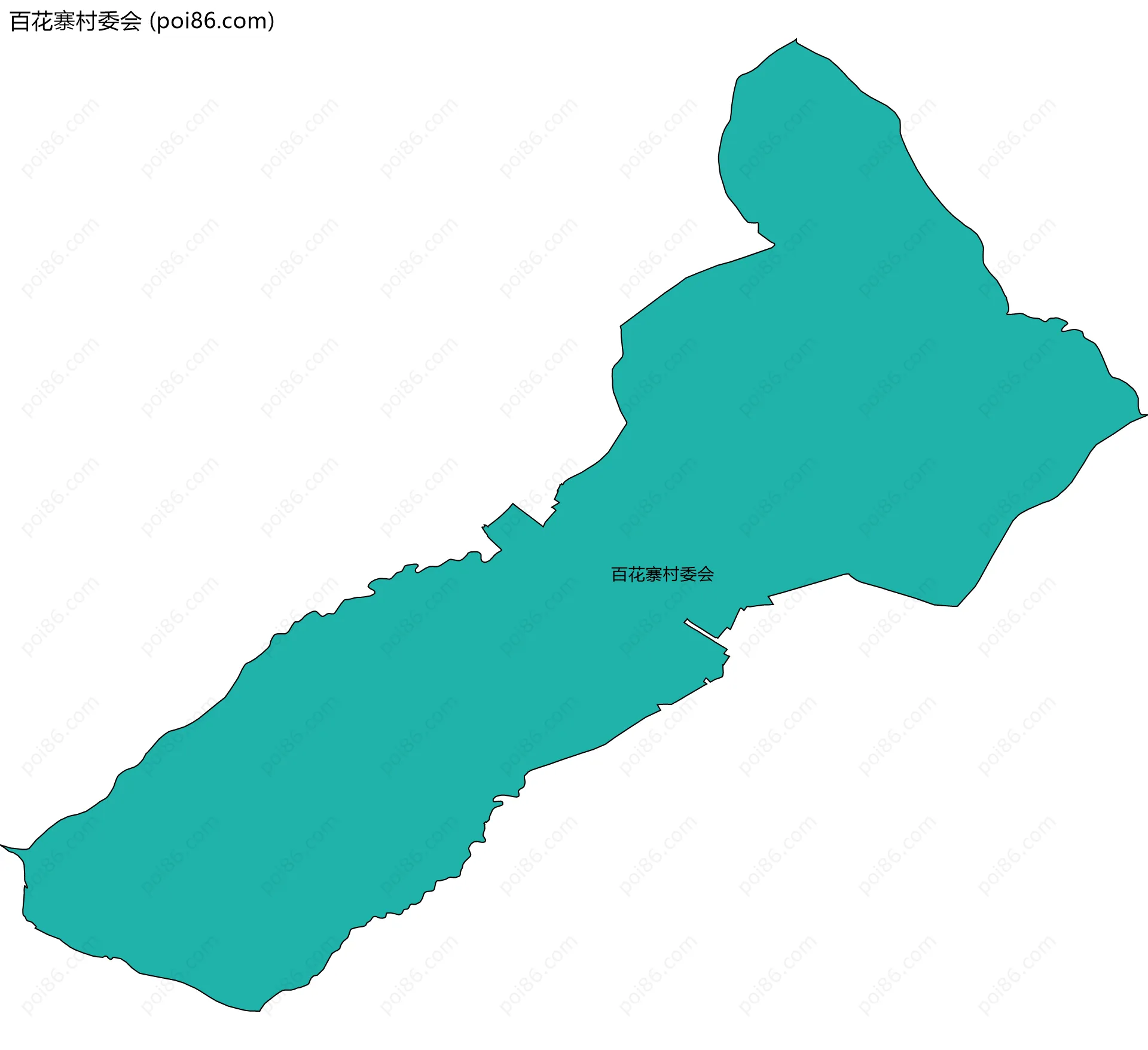 百花寨村委会边界地图