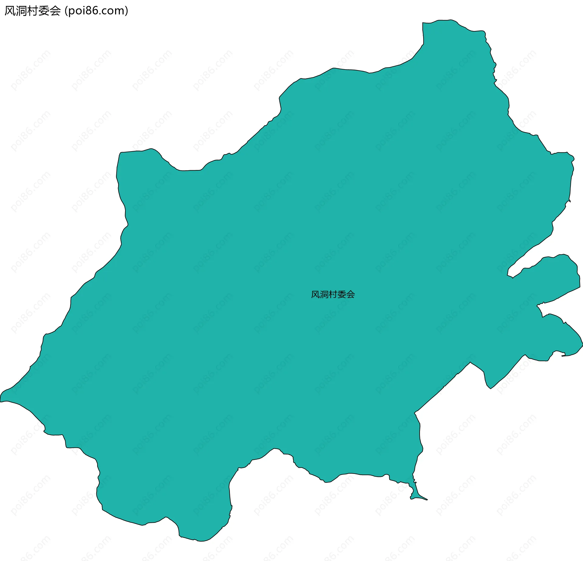 风洞村委会边界地图