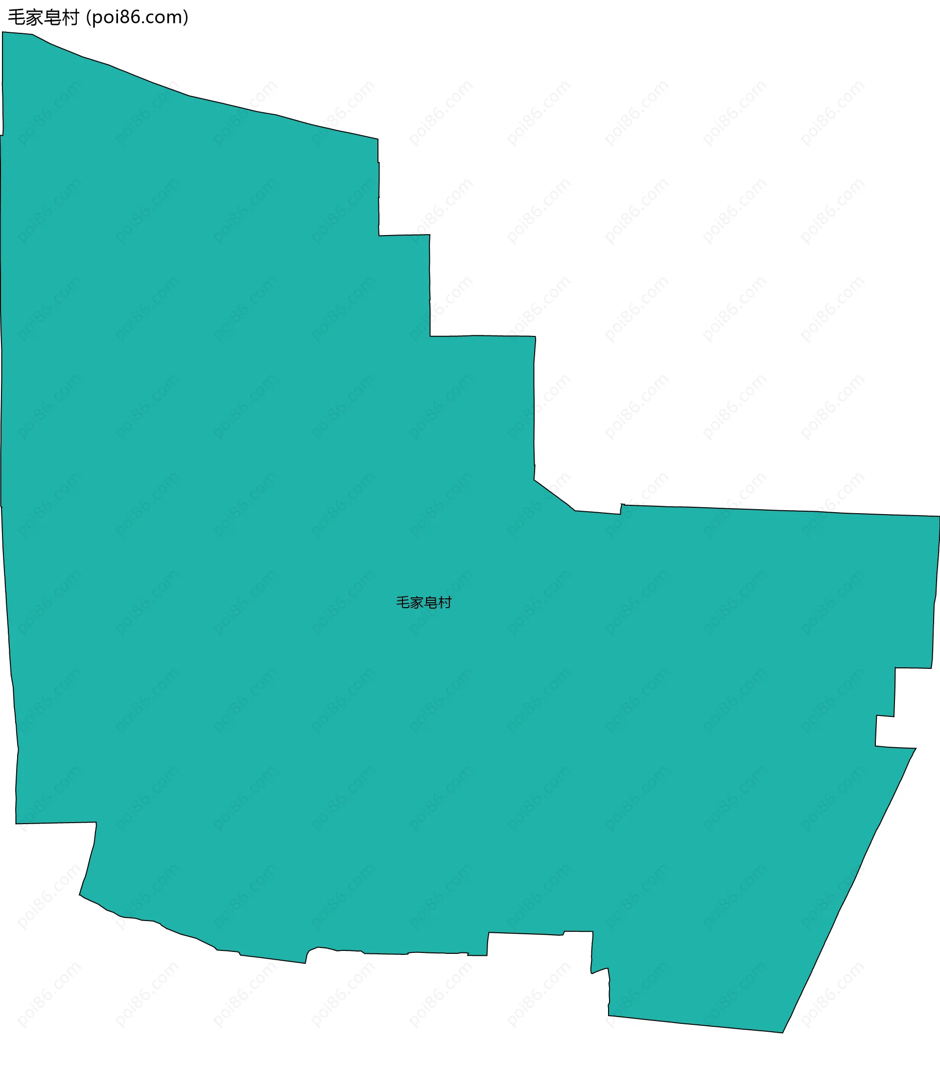 毛家皂村边界地图