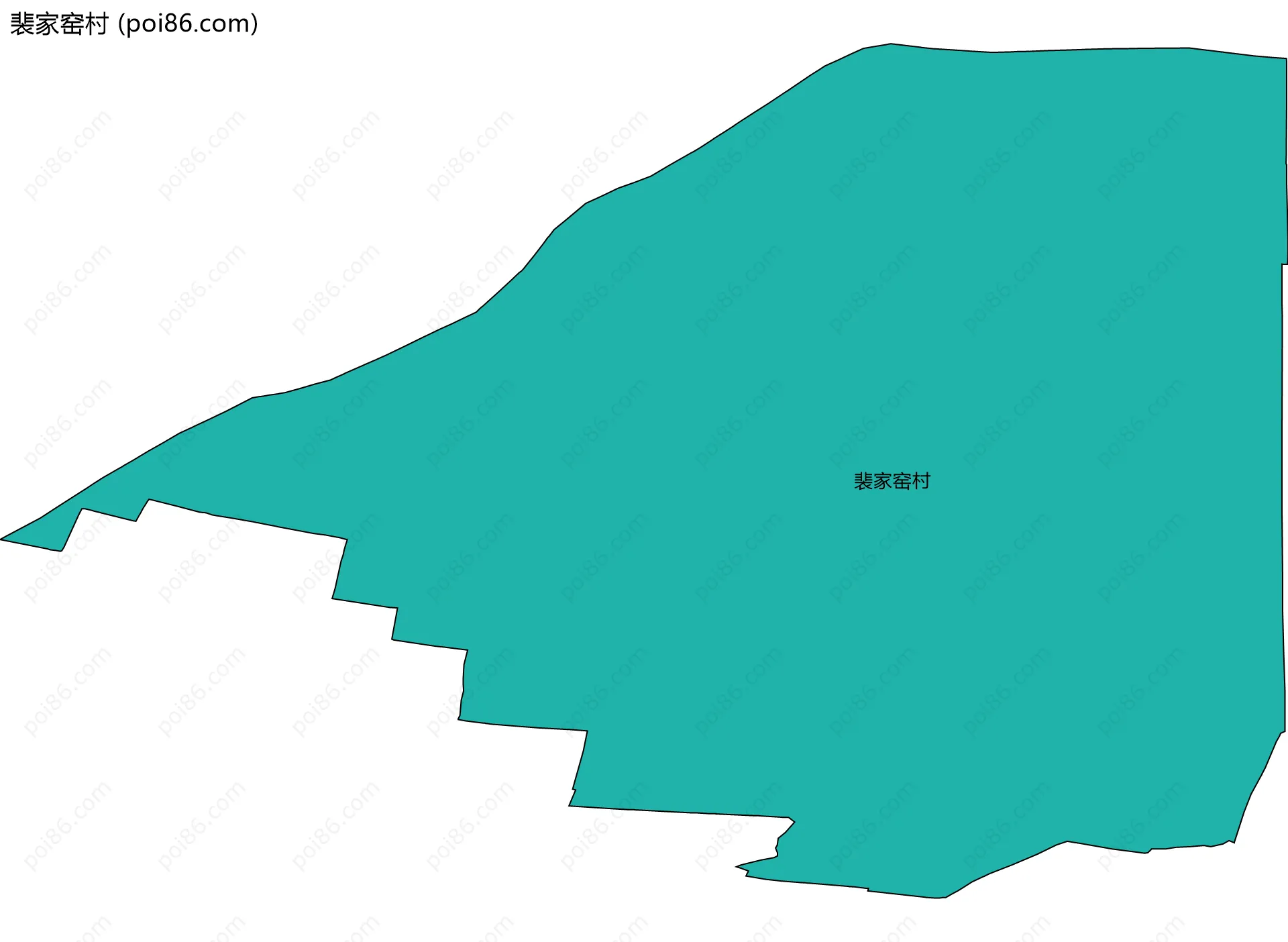 裴家窑村边界地图