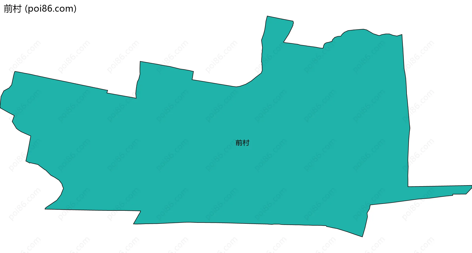 前村边界地图