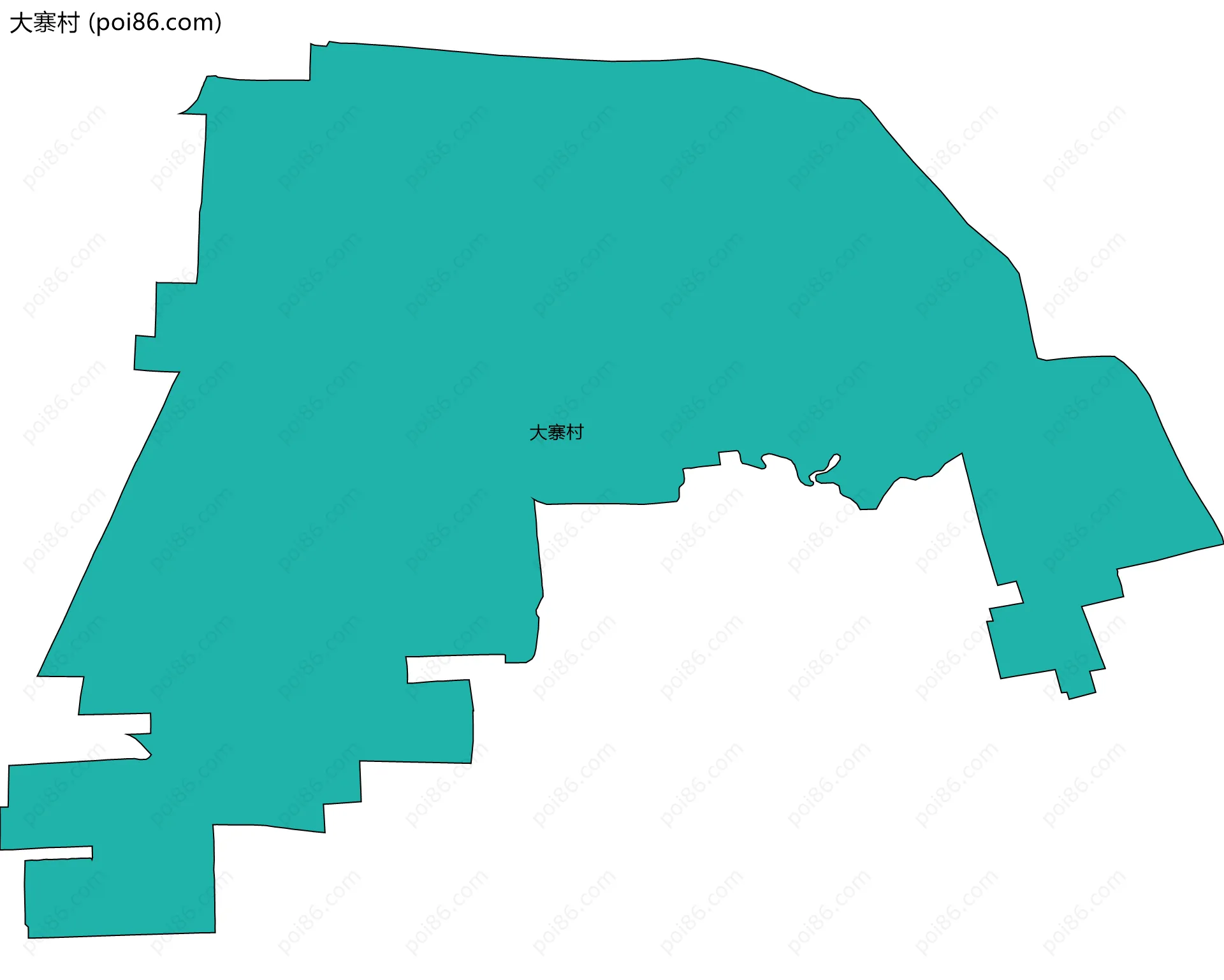 大寨村边界地图