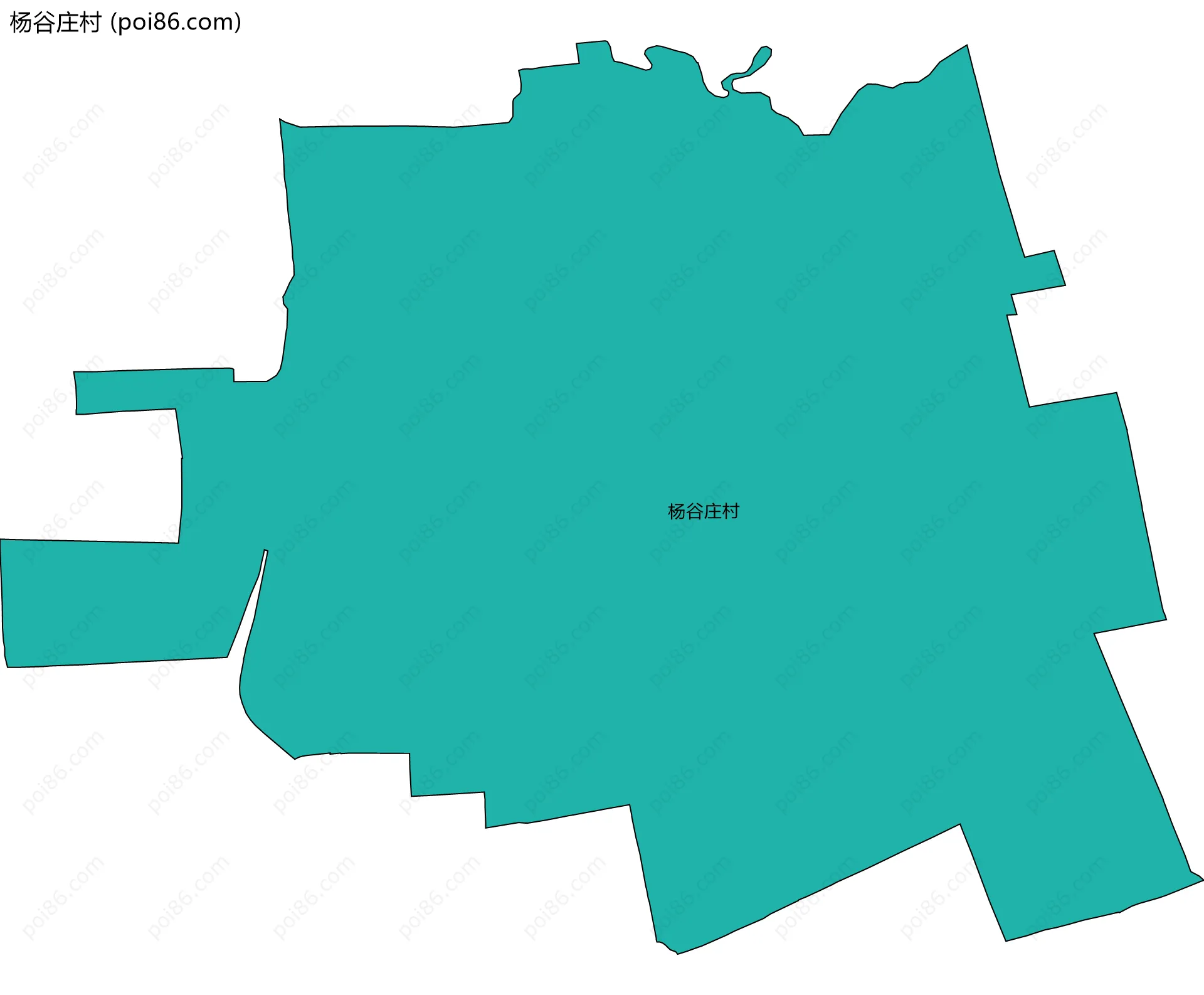杨谷庄村边界地图