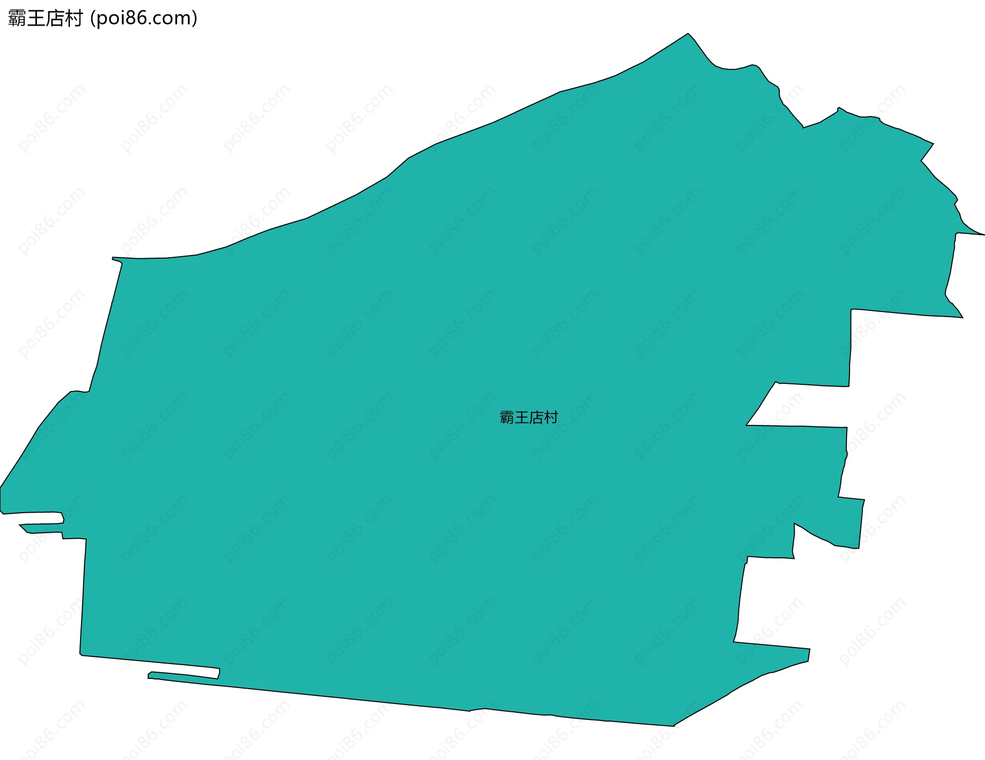 霸王店村边界地图