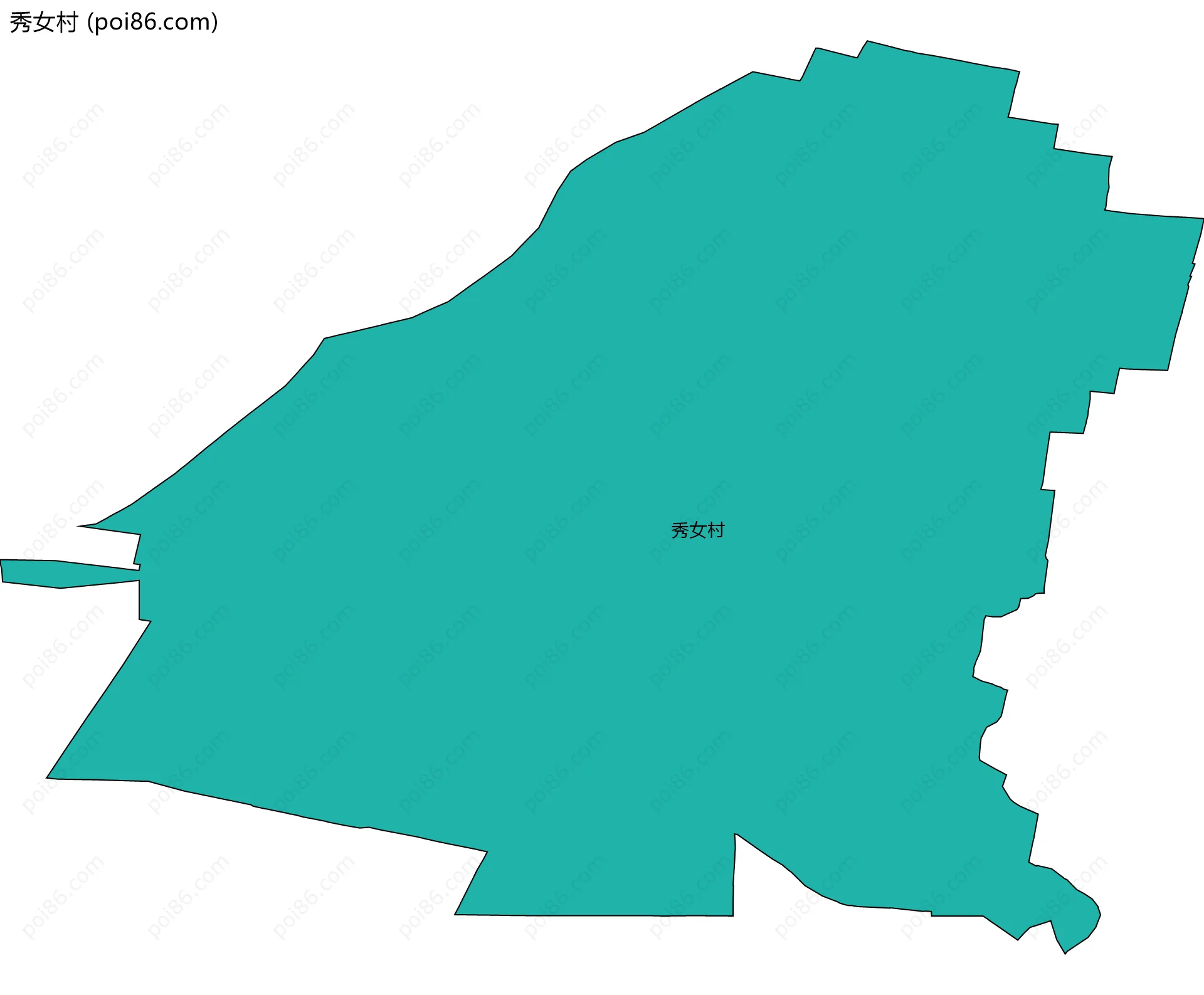 秀女村边界地图