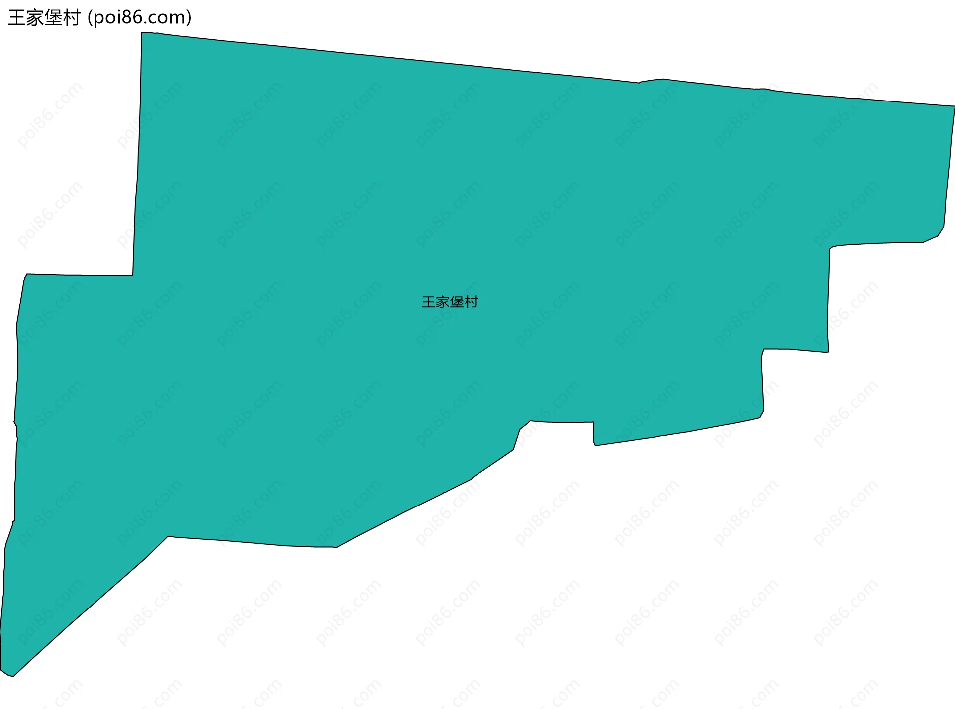 王家堡村边界地图