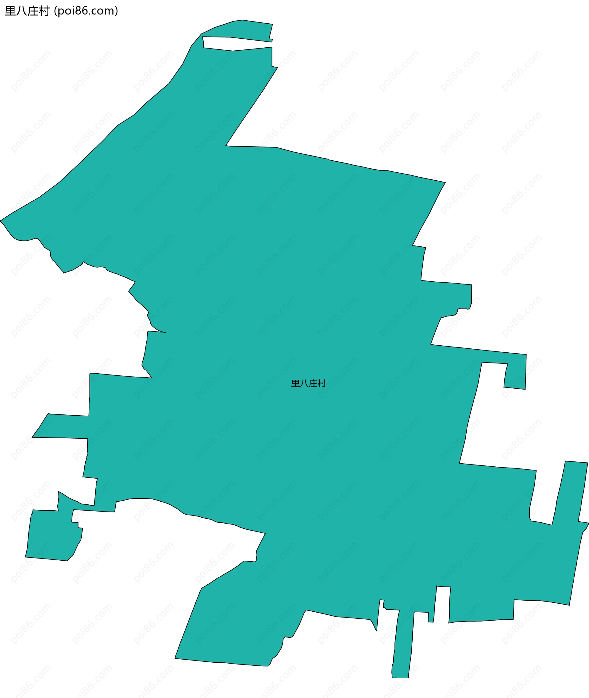 里八庄村边界地图