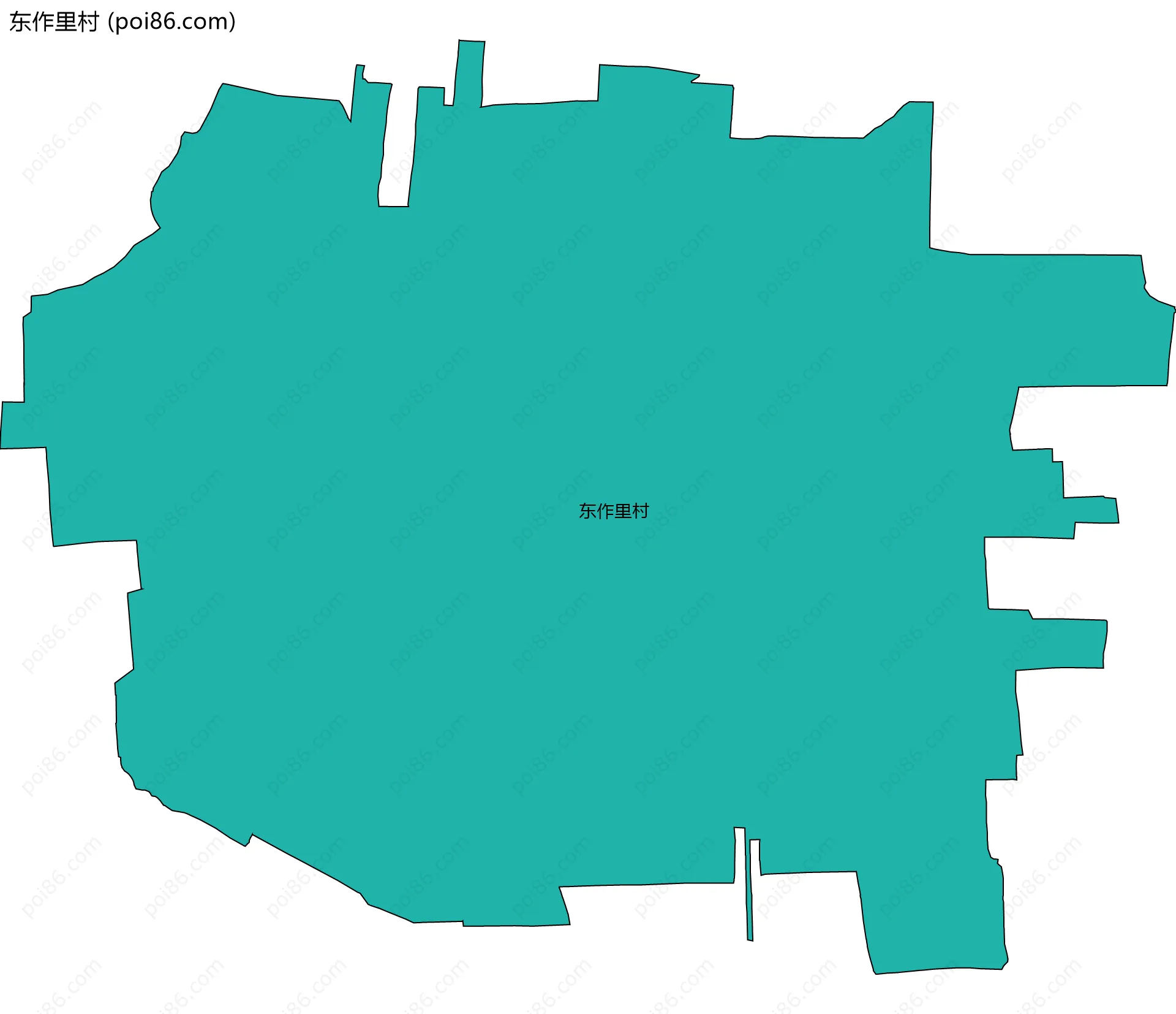 东作里村边界地图