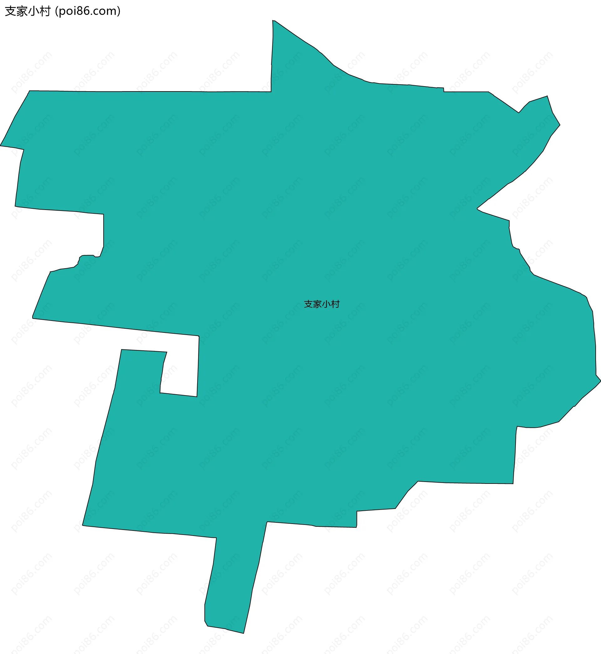 支家小村边界地图