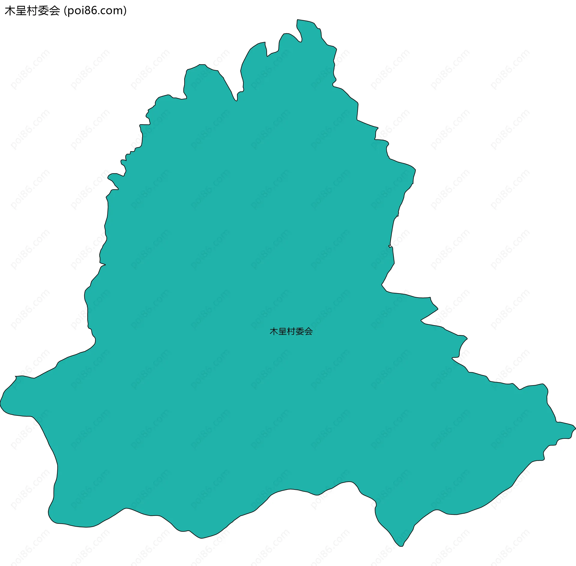 木呈村委会边界地图