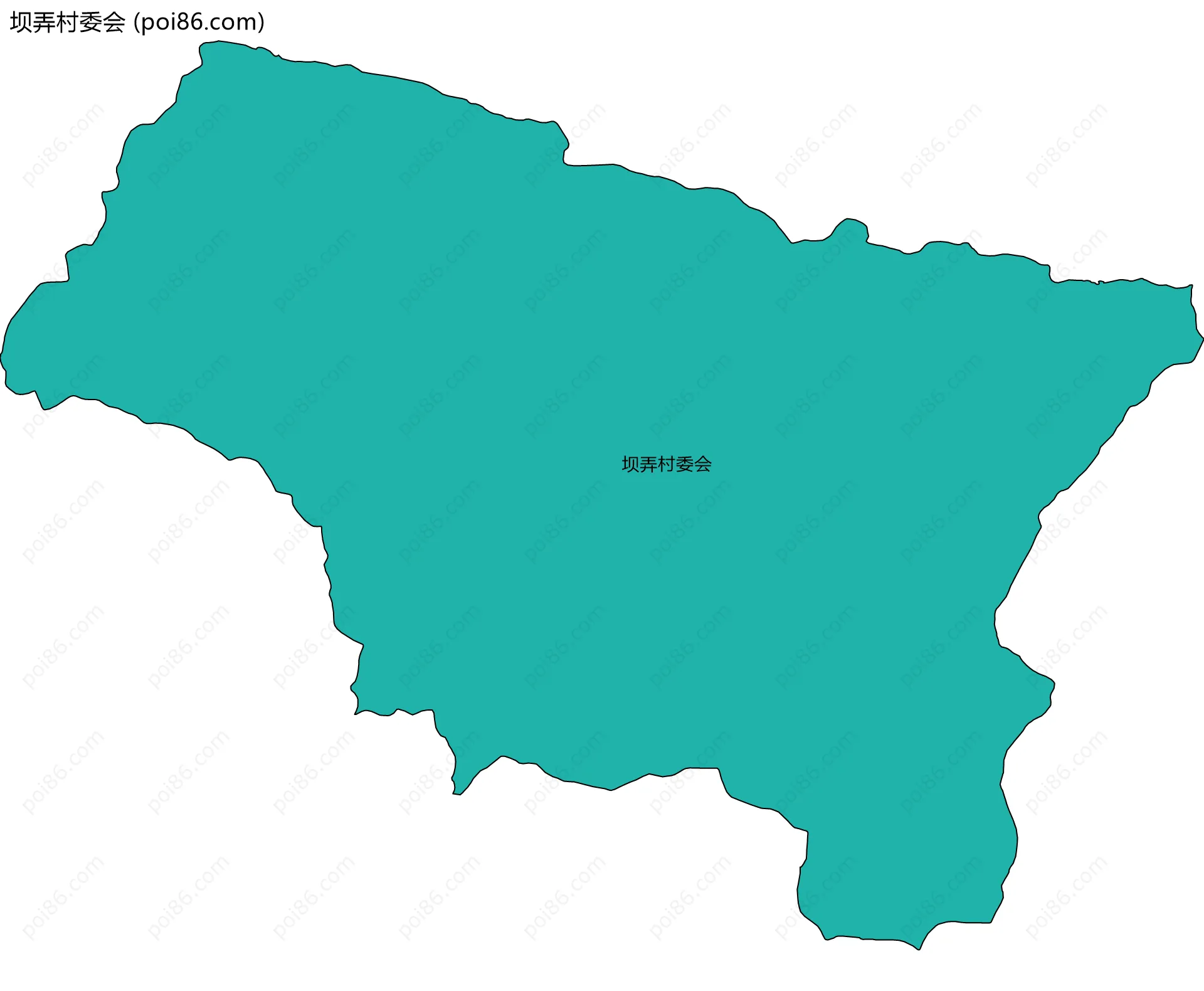 坝弄村委会边界地图