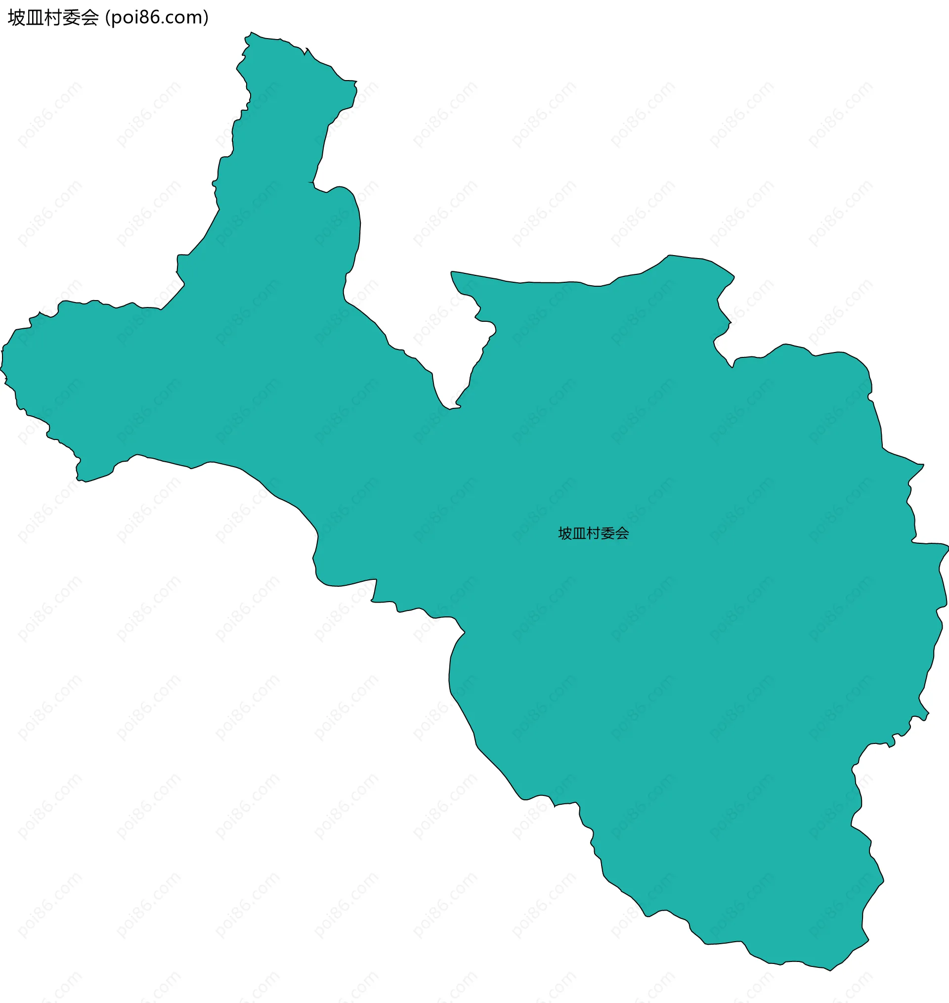 坡皿村委会边界地图