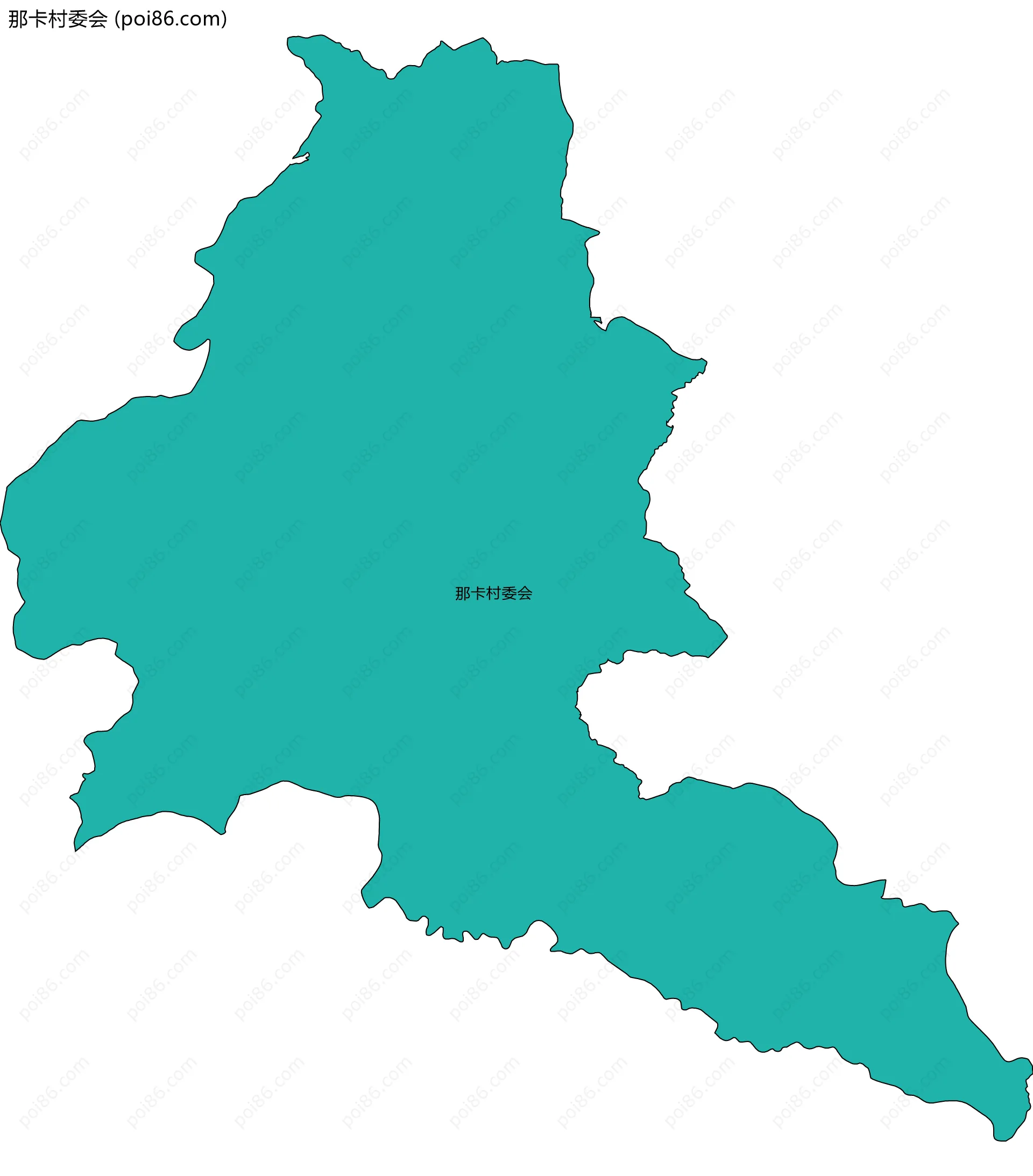 那卡村委会边界地图