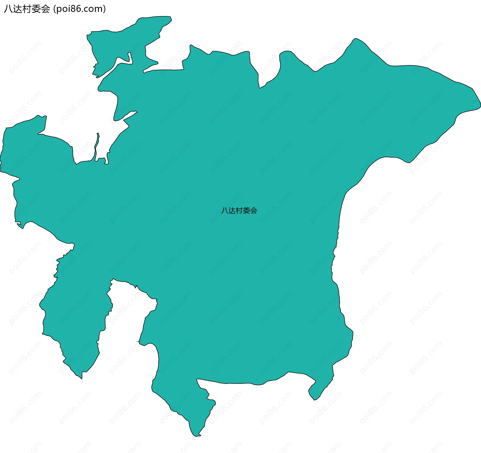 八达村委会边界地图