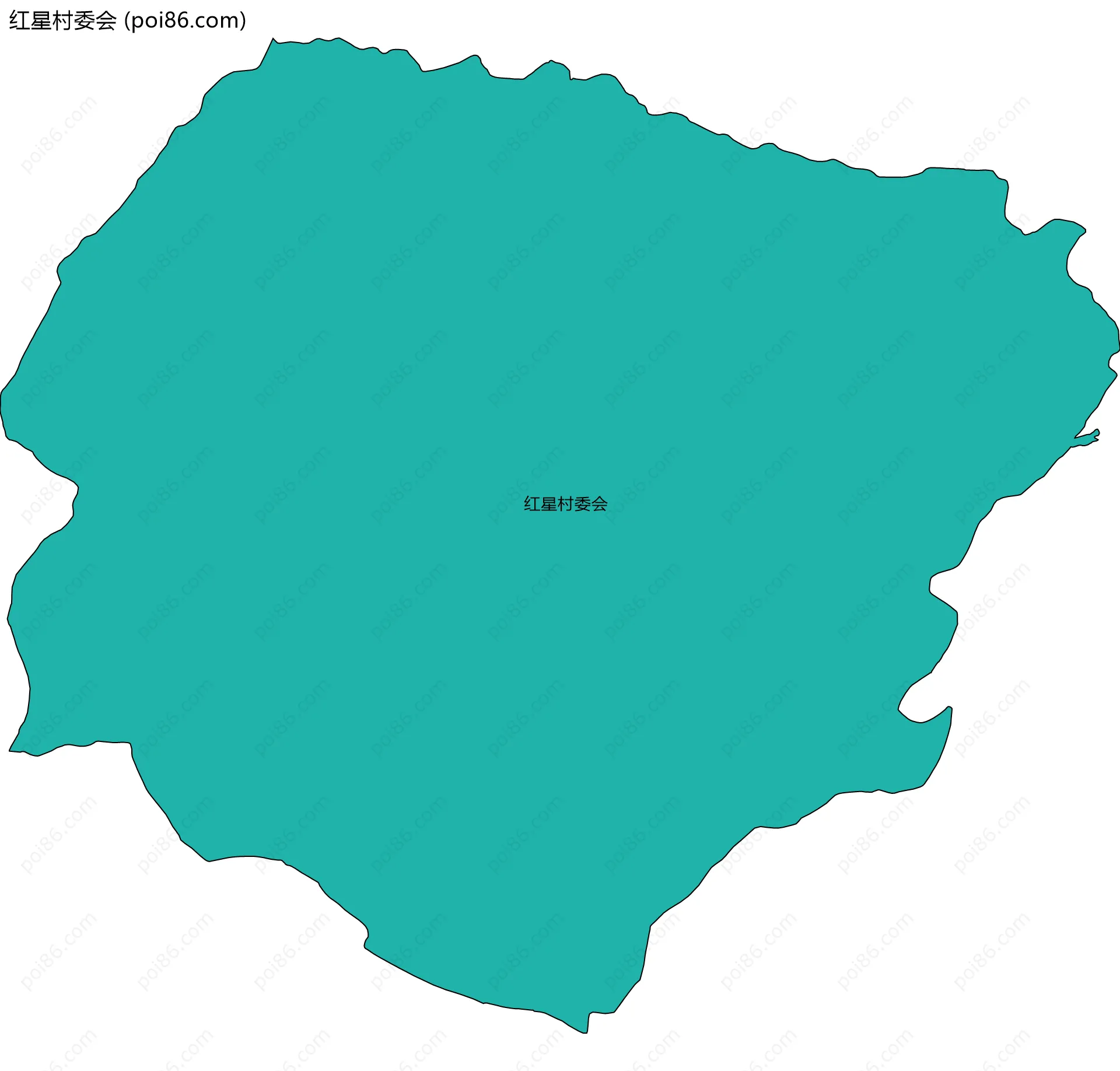 红星村委会边界地图