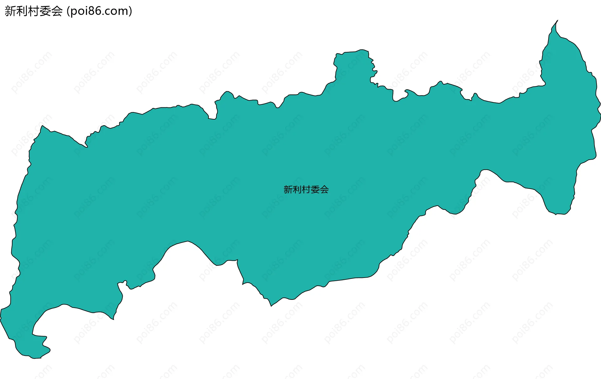新利村委会边界地图