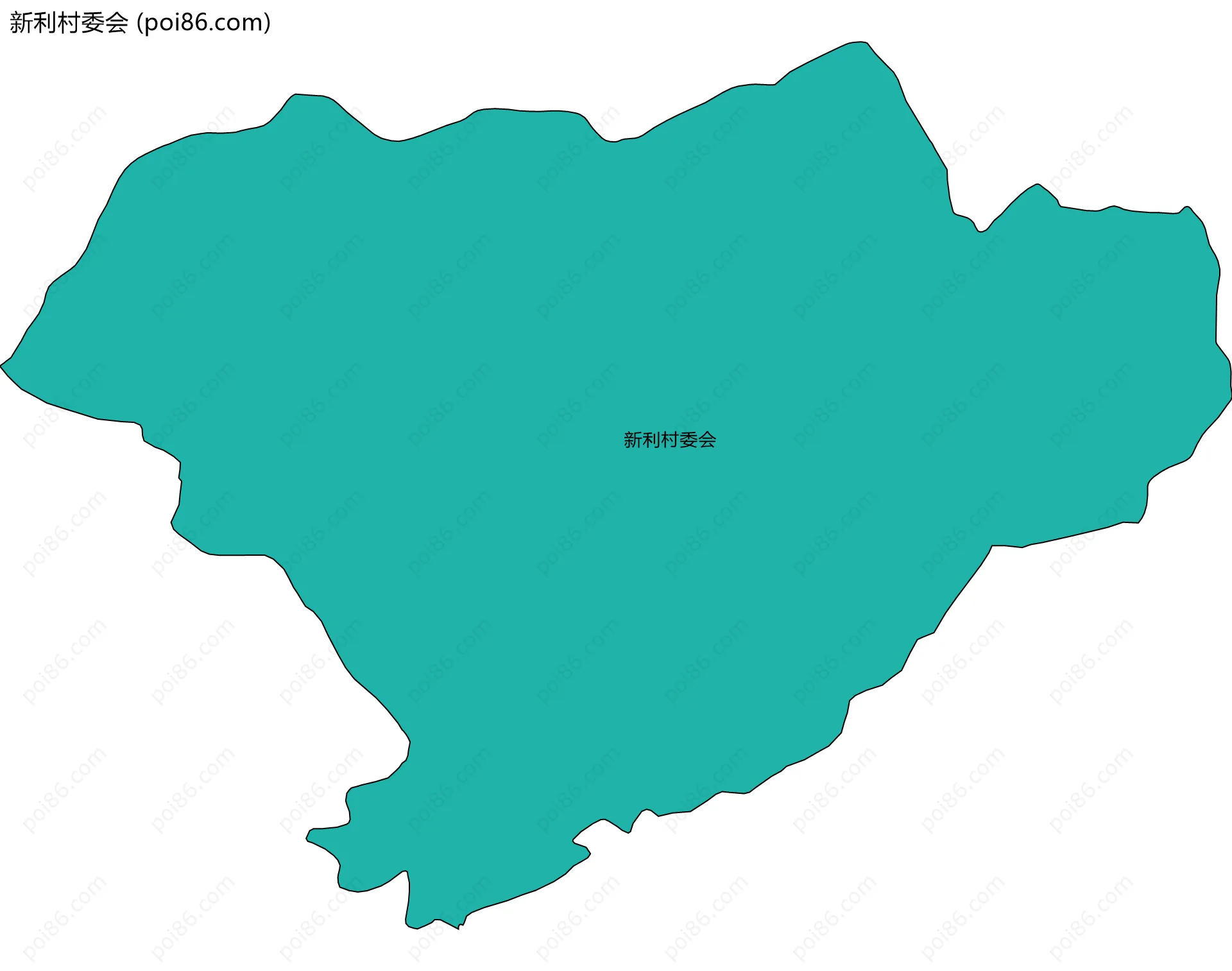 新利村委会边界地图