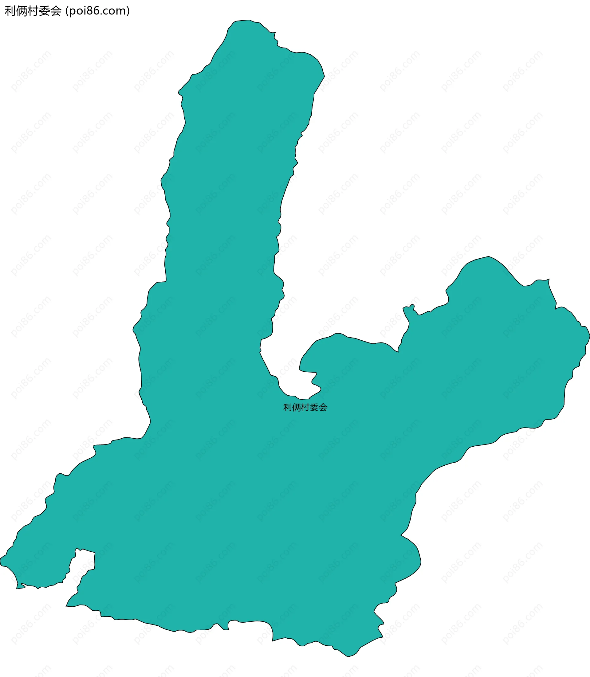 利俩村委会边界地图