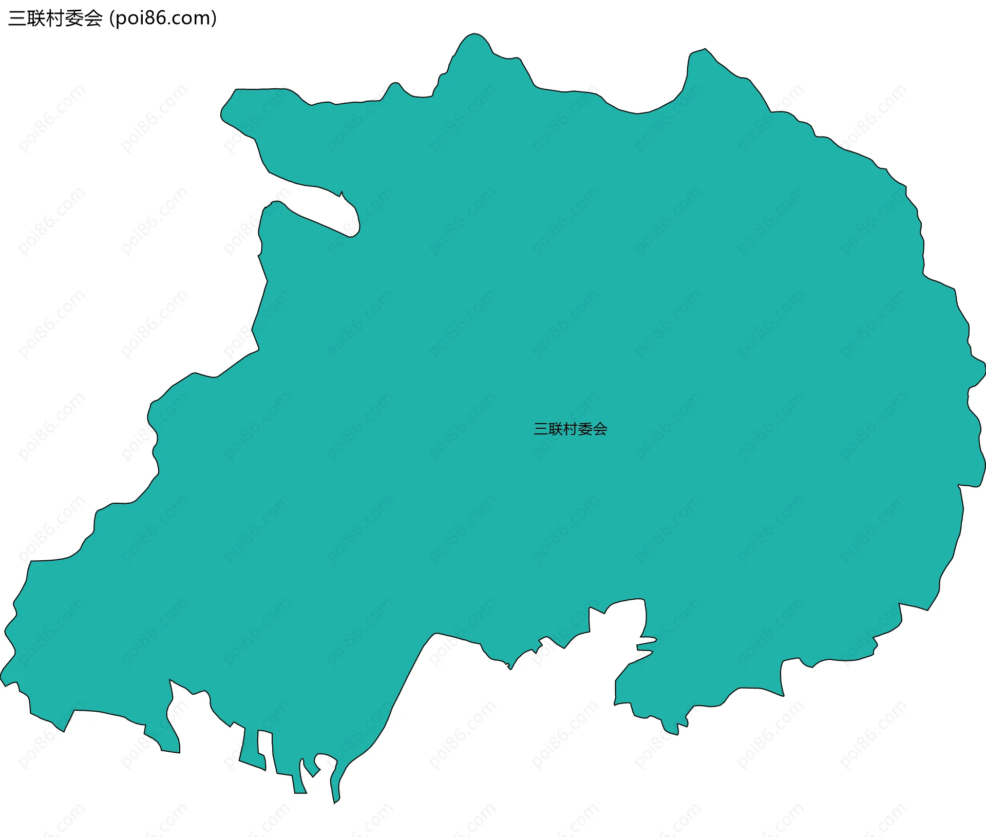 三联村委会边界地图