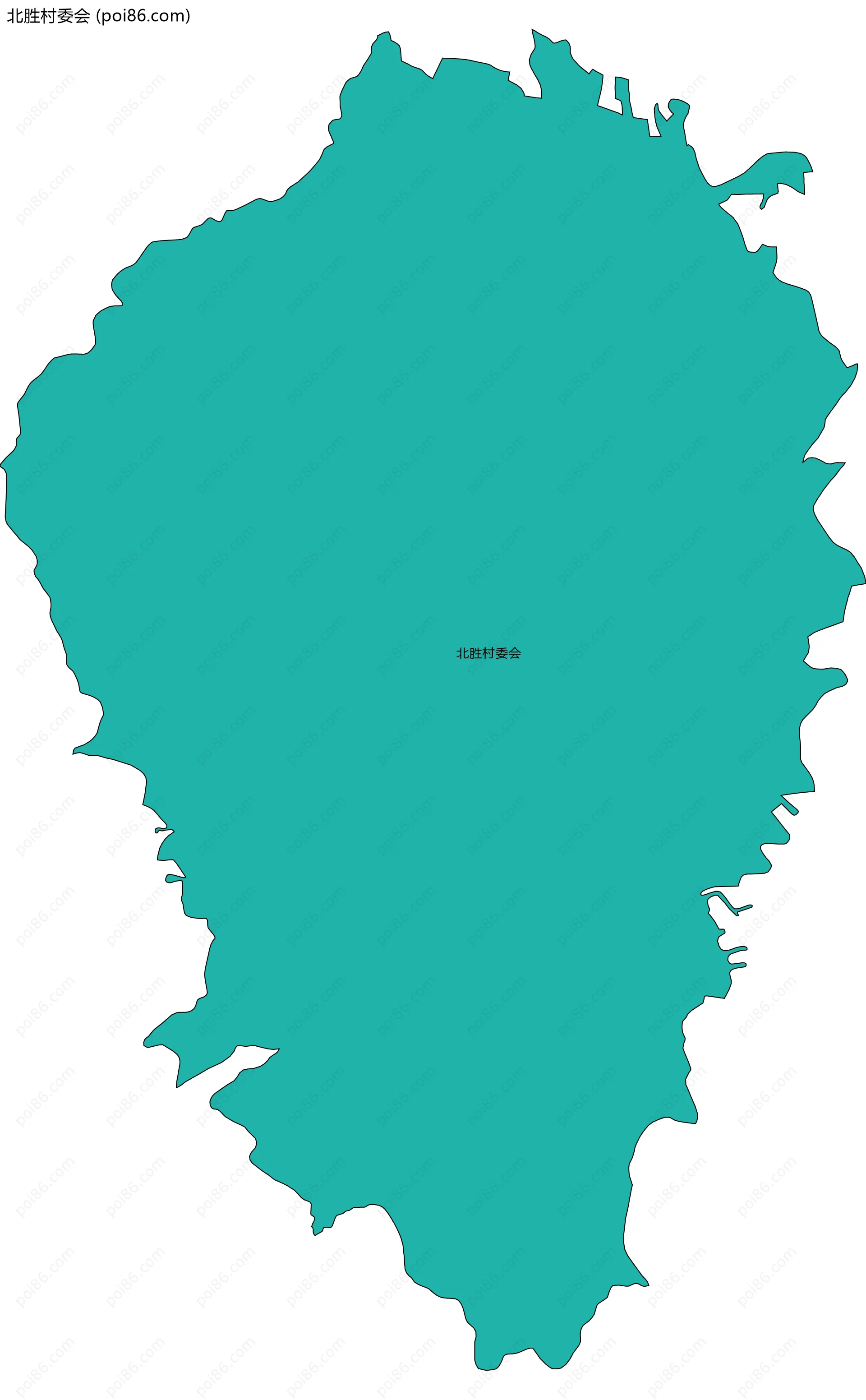 北胜村委会边界地图