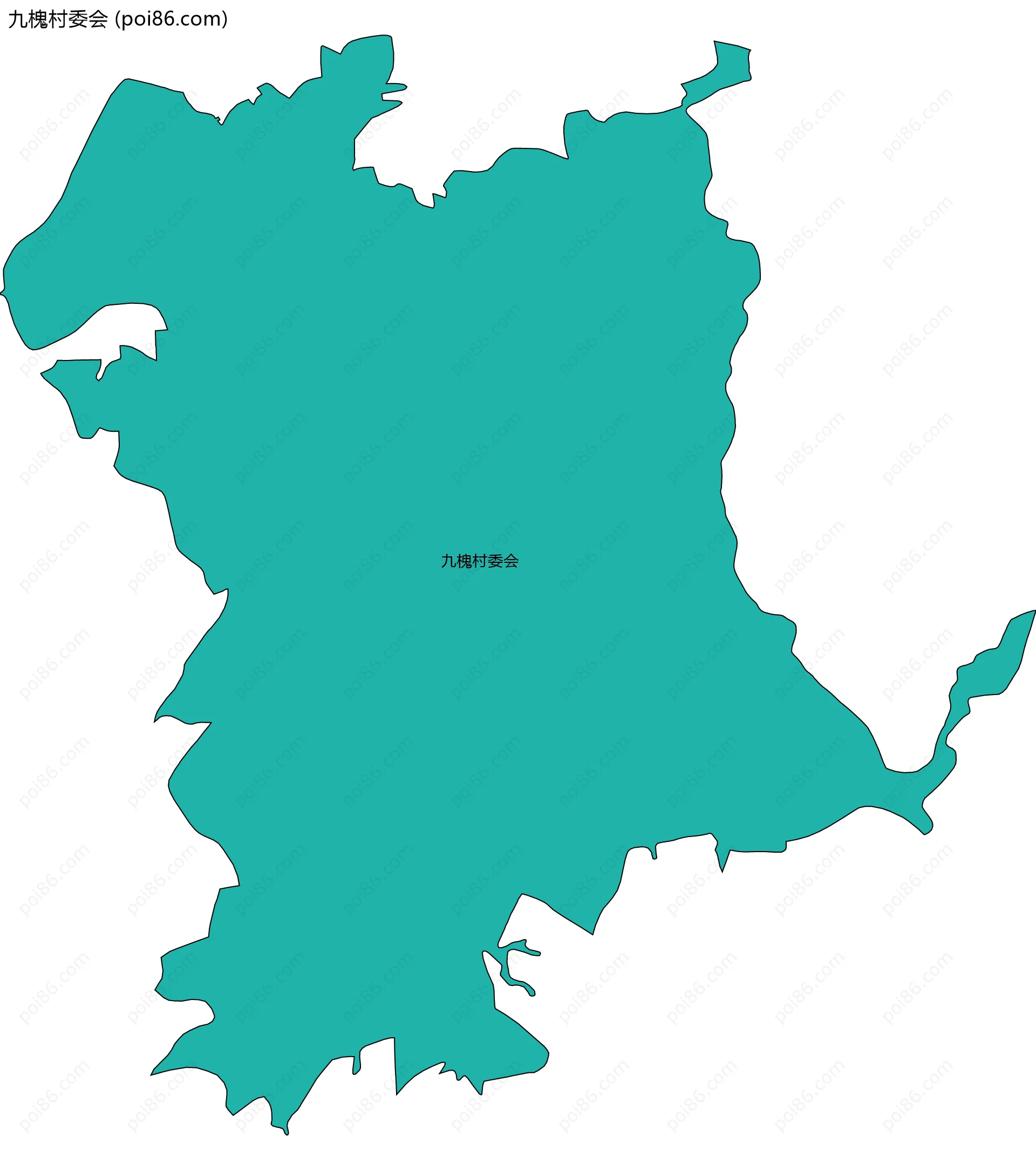 九槐村委会边界地图