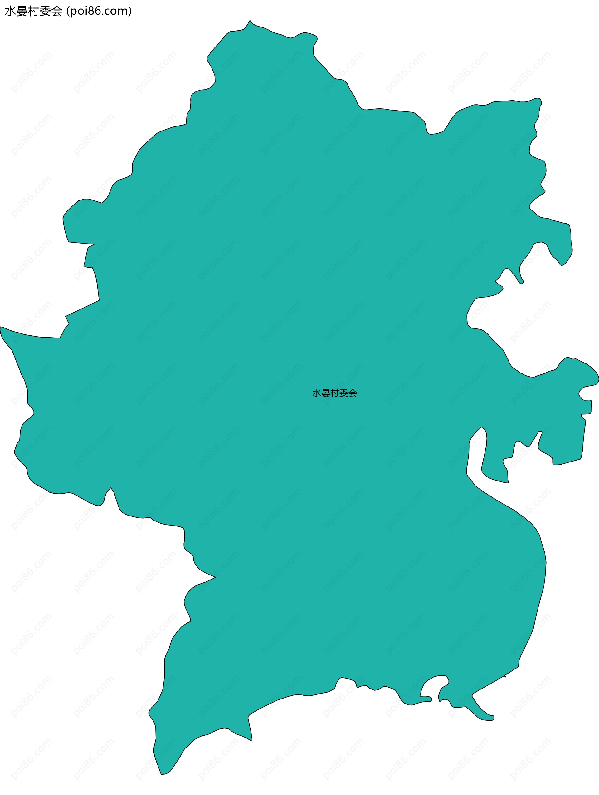 水晏村委会边界地图