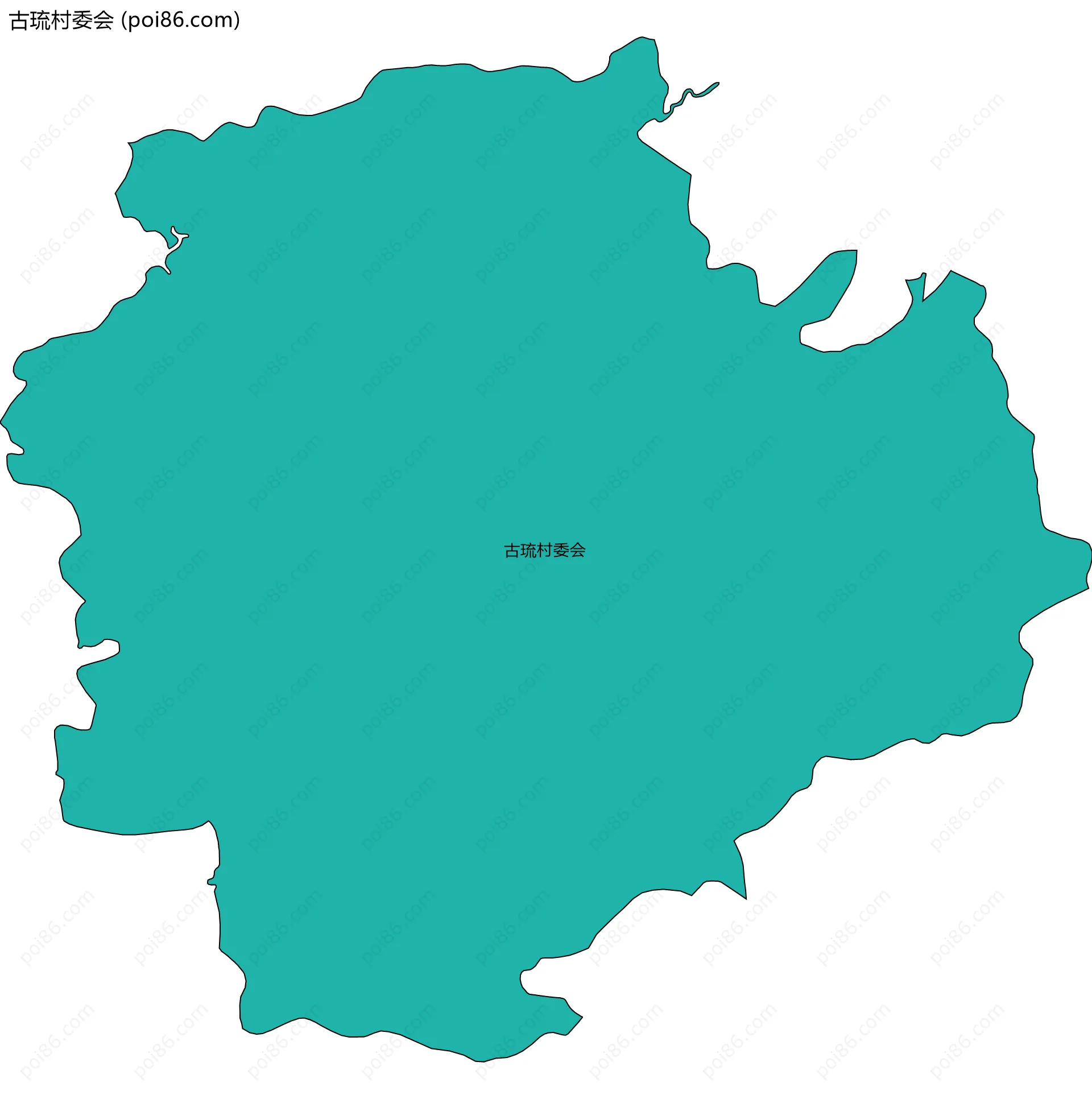 古琉村委会边界地图