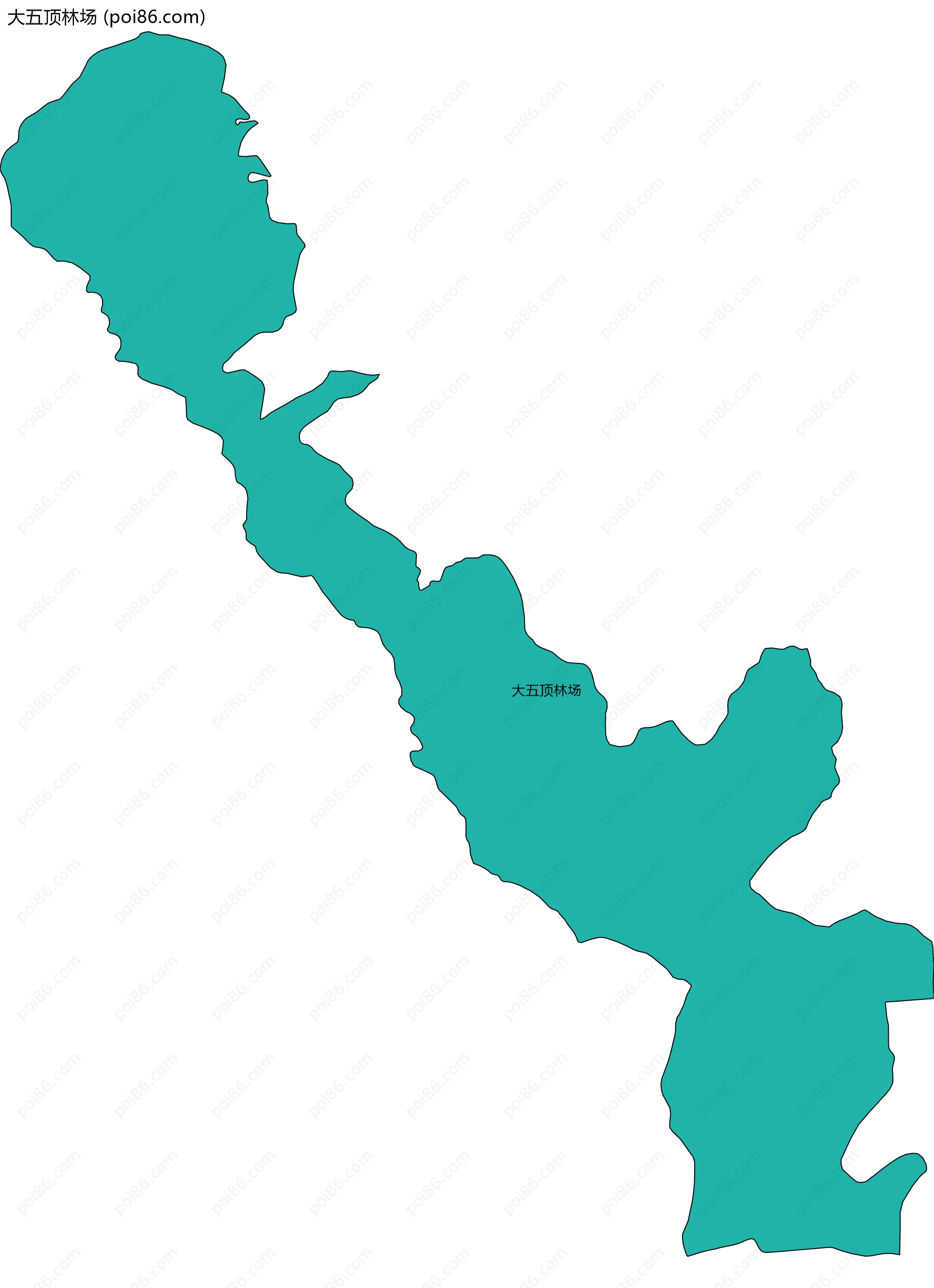 大五顶林场边界地图