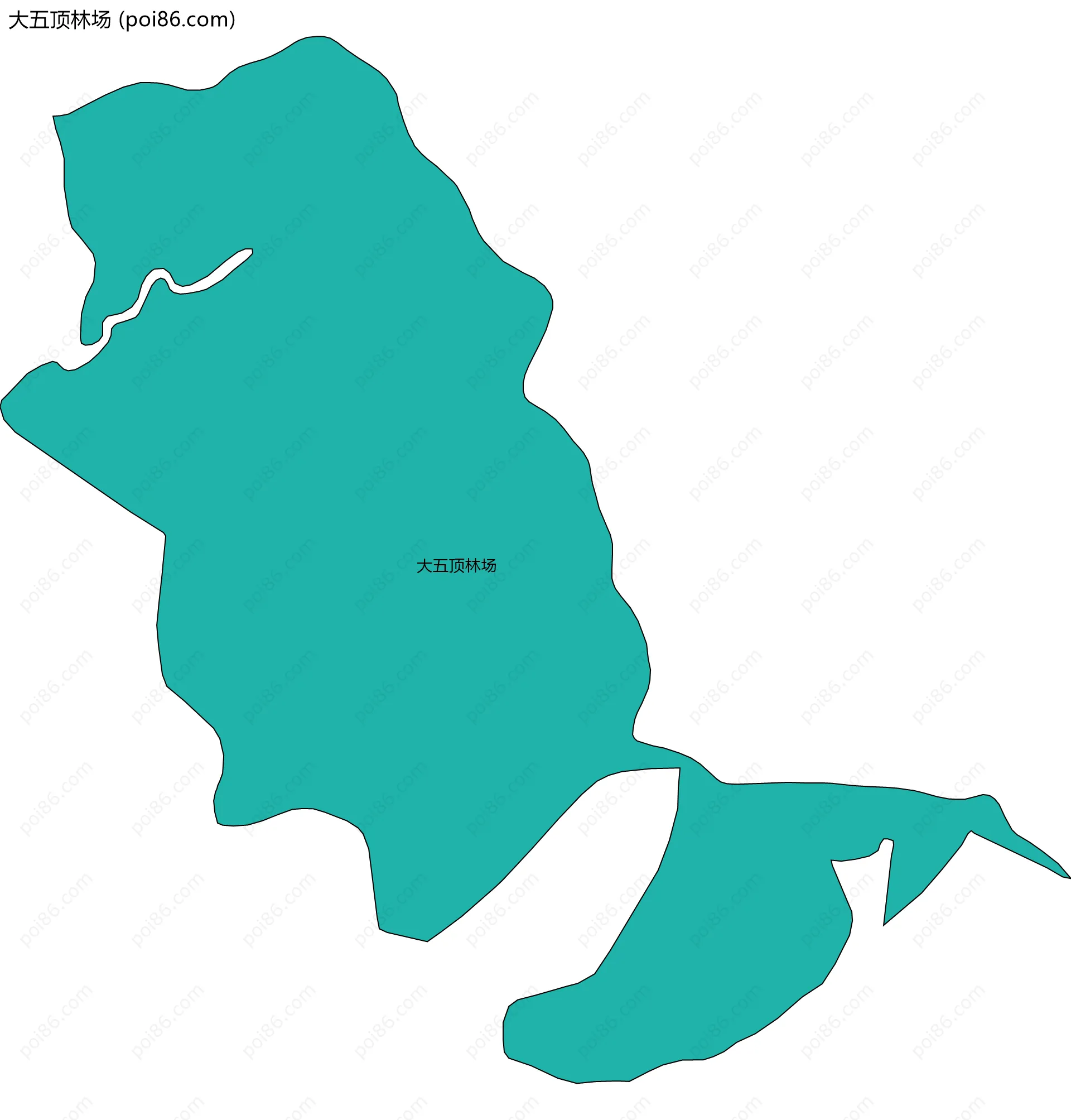 大五顶林场边界地图