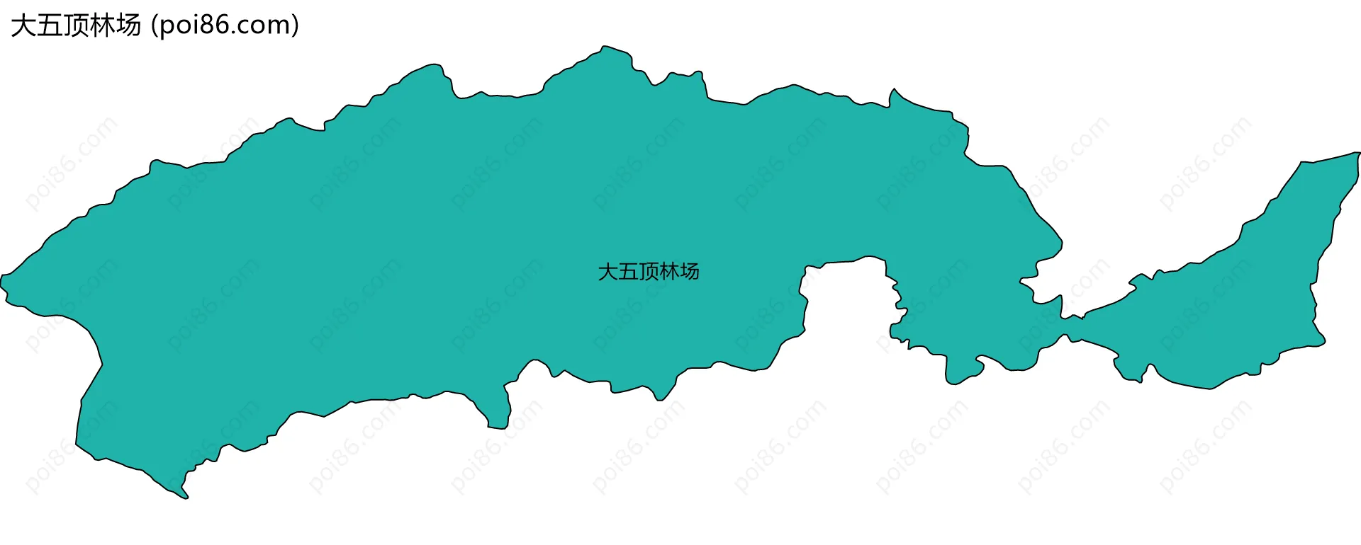 大五顶林场边界地图