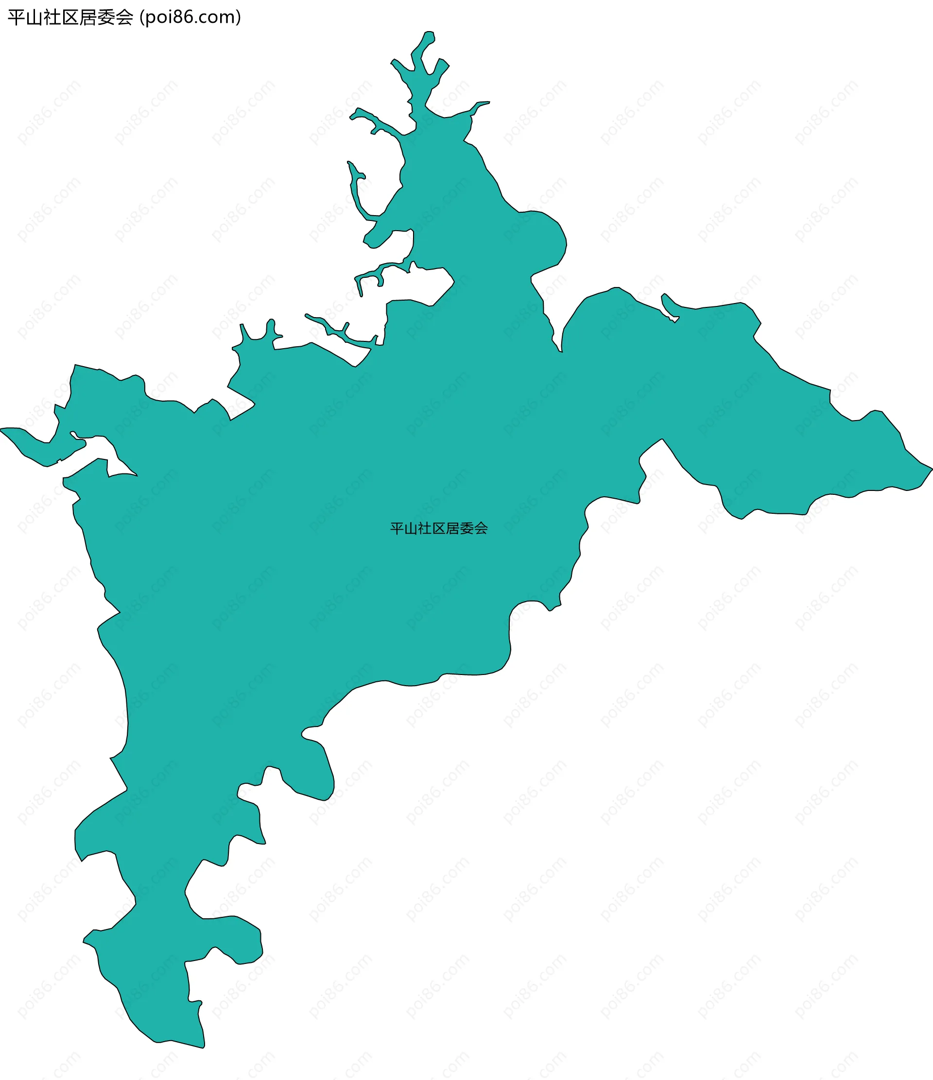 平山社区居委会边界地图