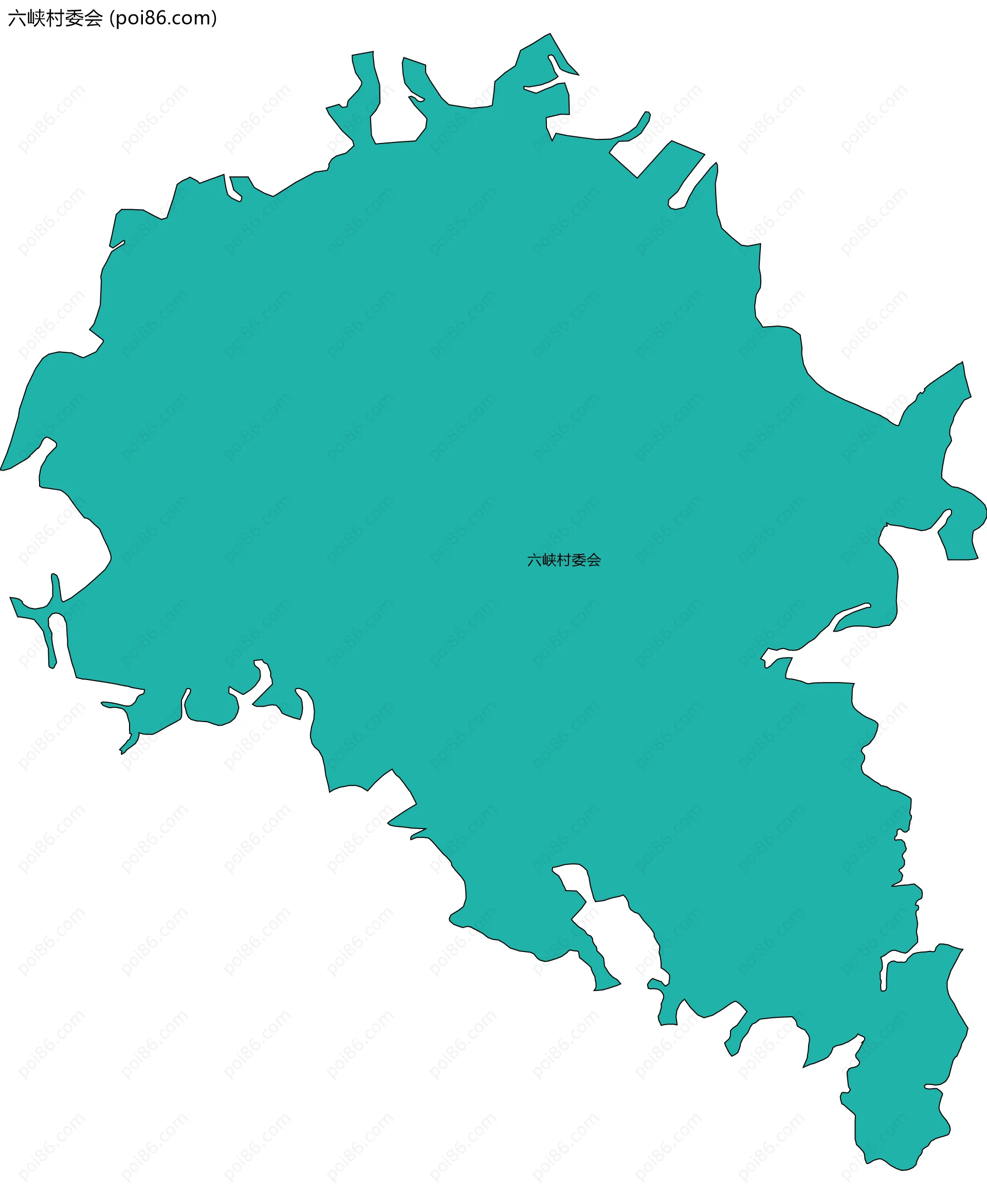 六峡村委会边界地图