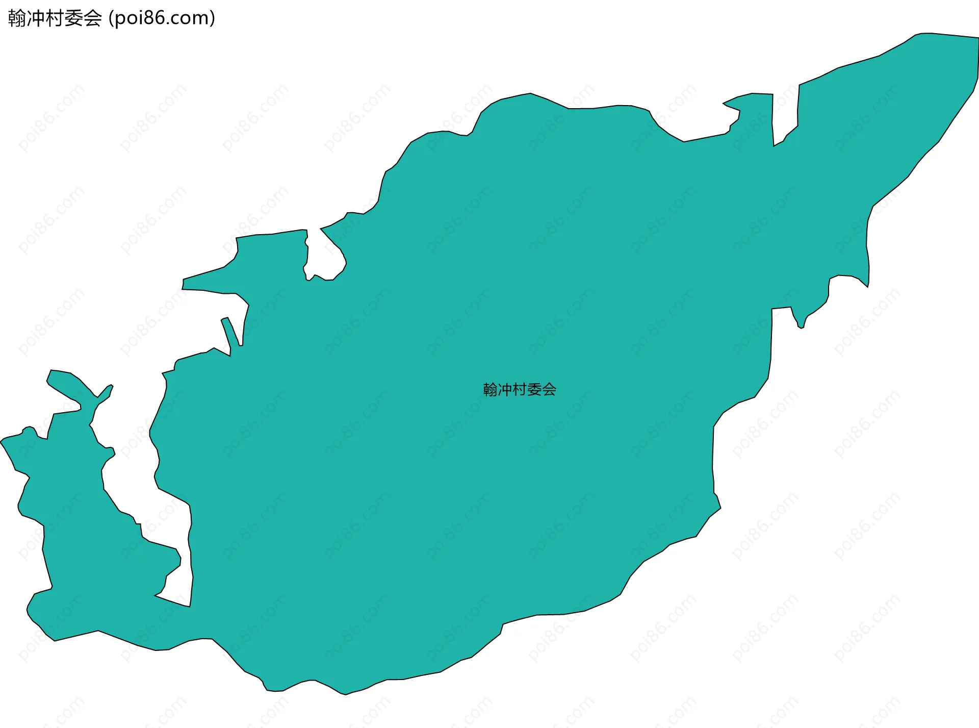 翰冲村委会边界地图