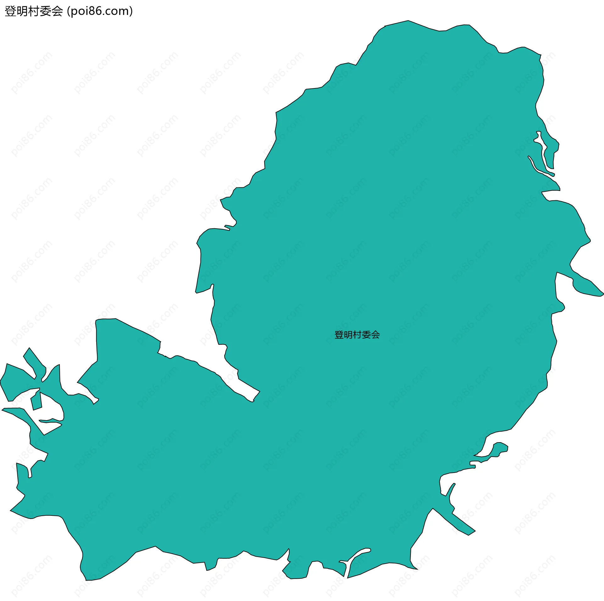 登明村委会边界地图