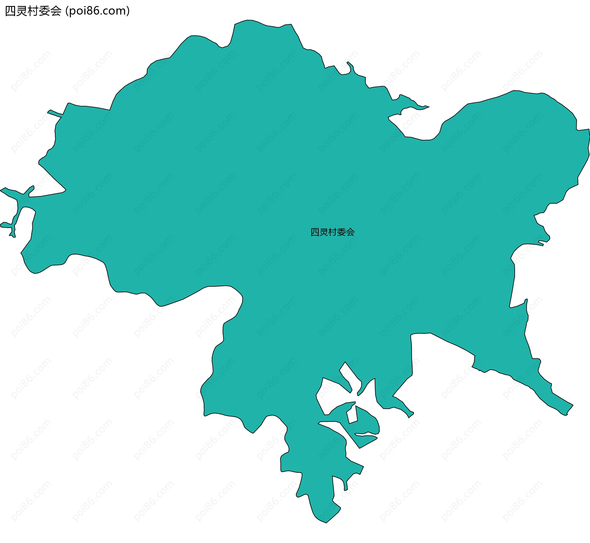 四灵村委会边界地图